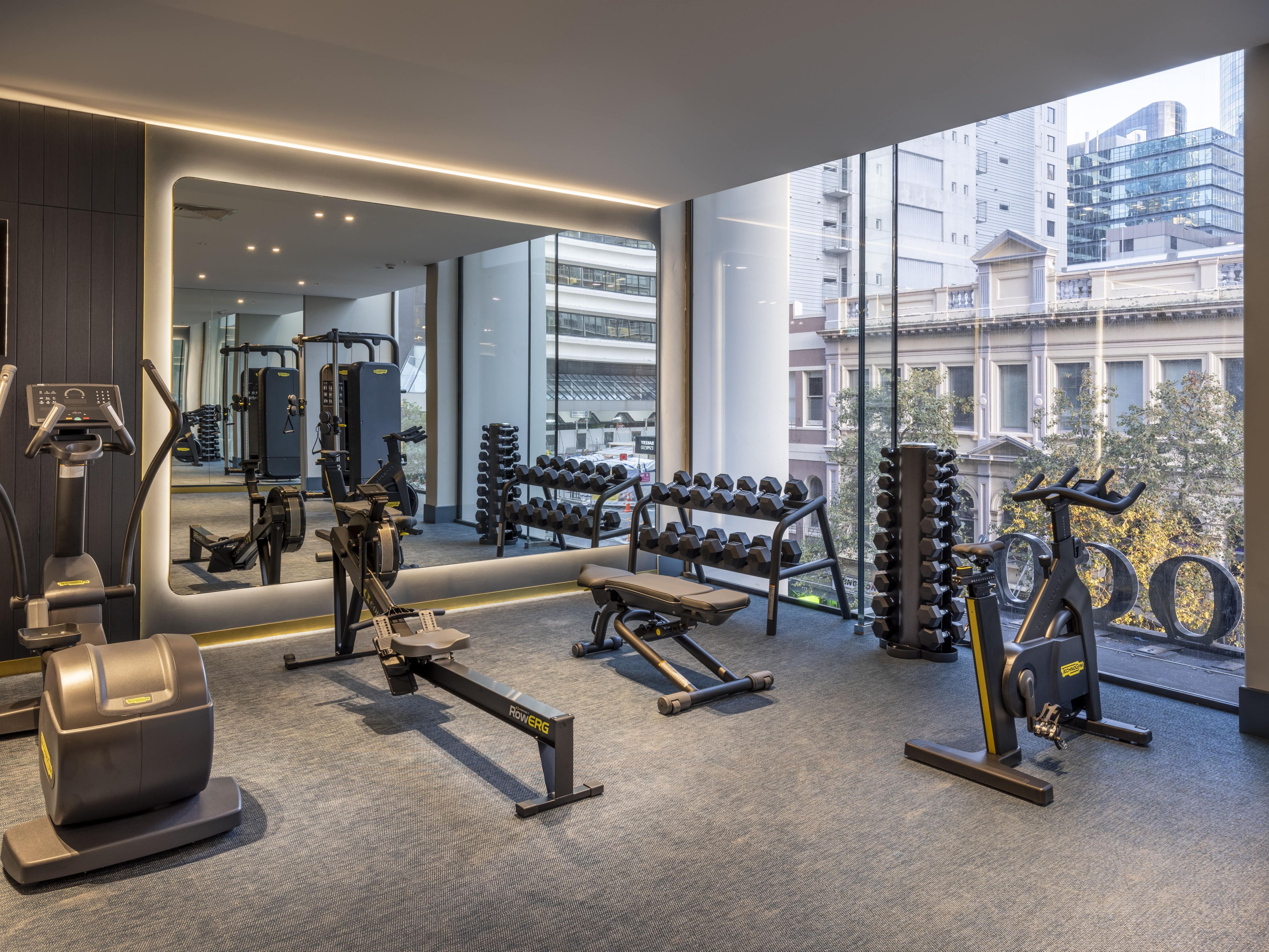 Keep moving while you’re away with access to our modern fitness room, open 24 hours a day. Equipped with cardio machines, free weights and functional gear, it’s everything you need to stay on track during your stay.