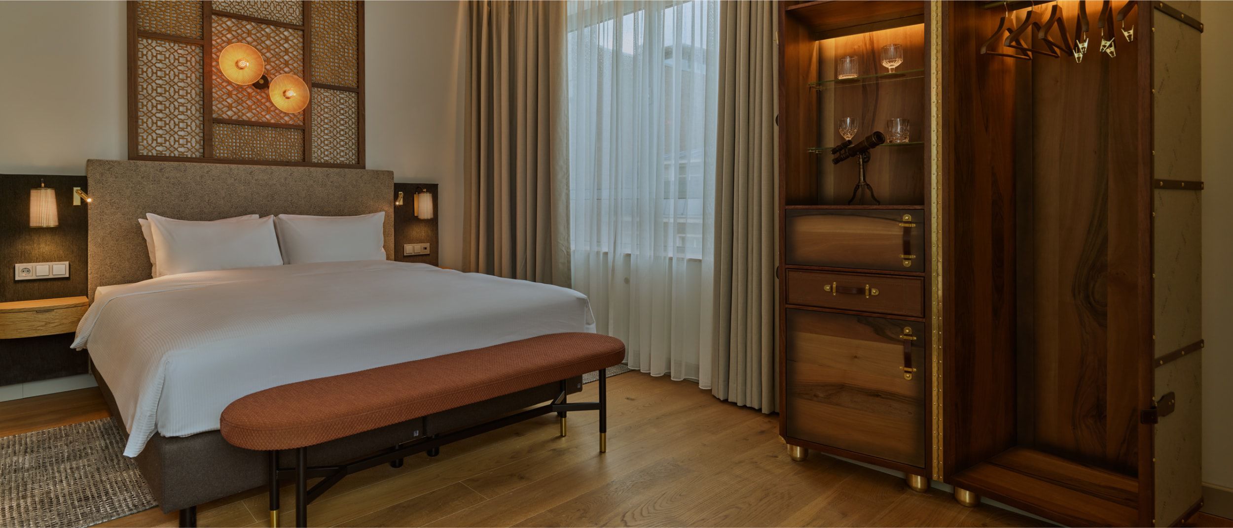 Room with yellow chair & bed