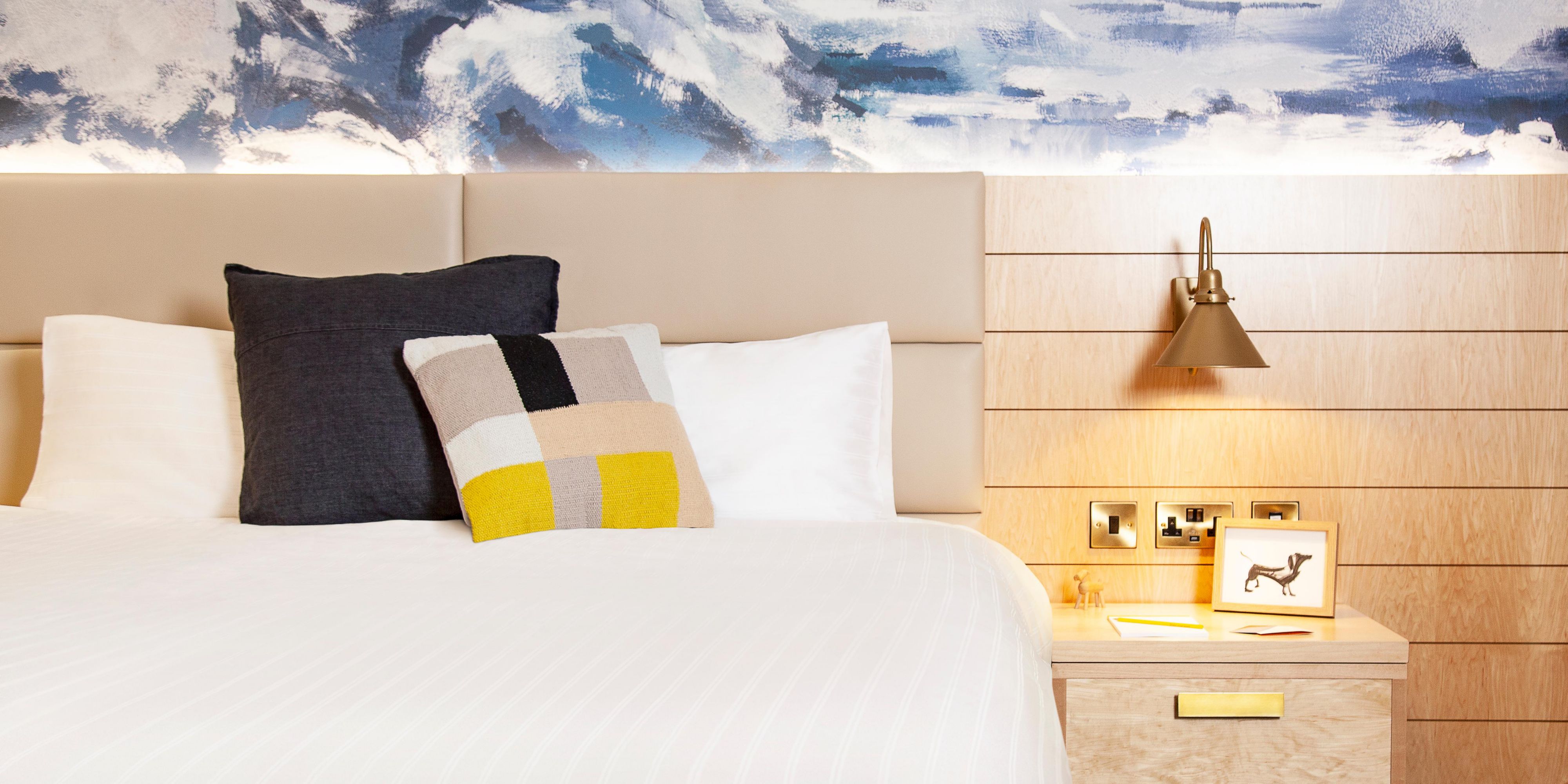 Bedroom with pillows