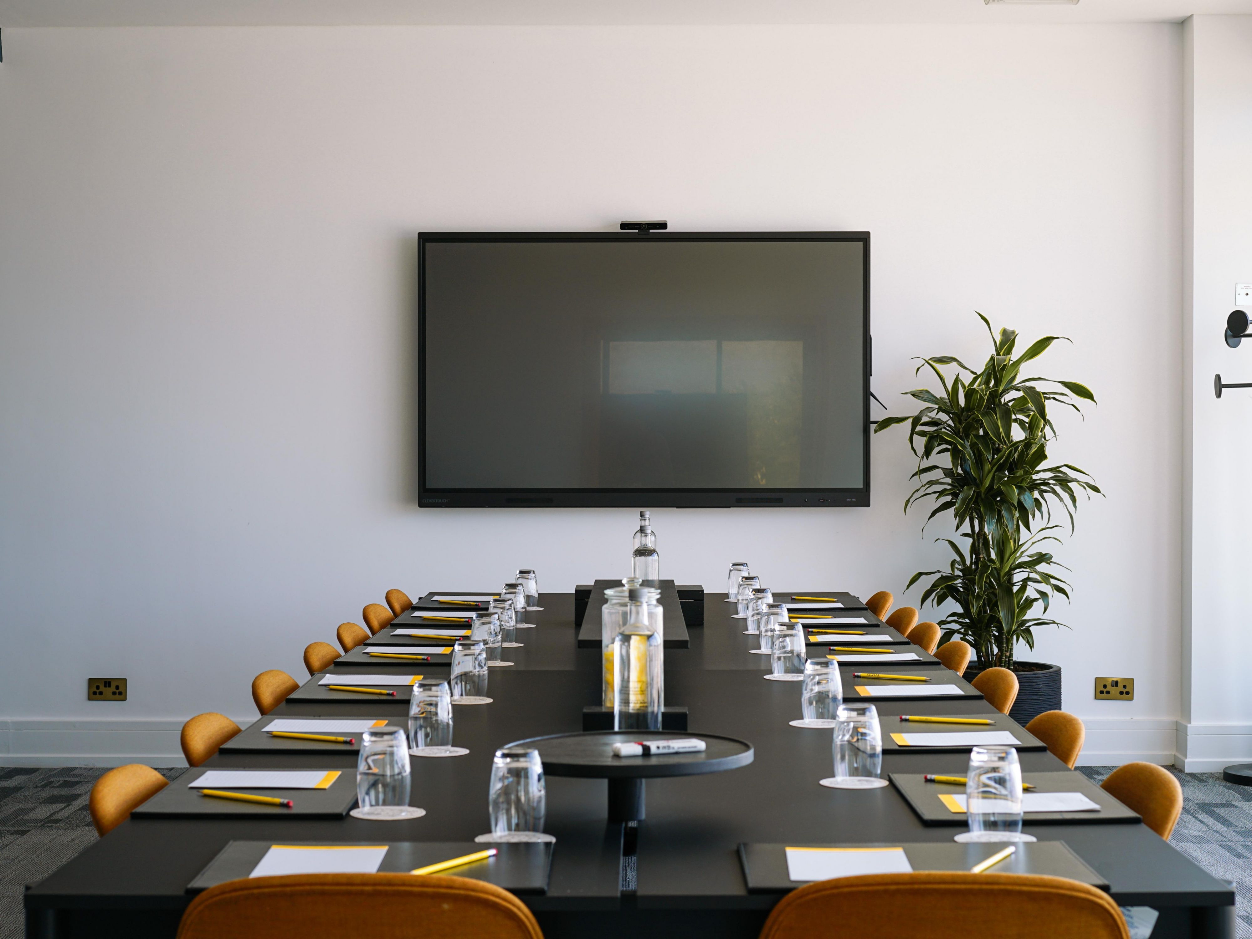 Conference room with a television