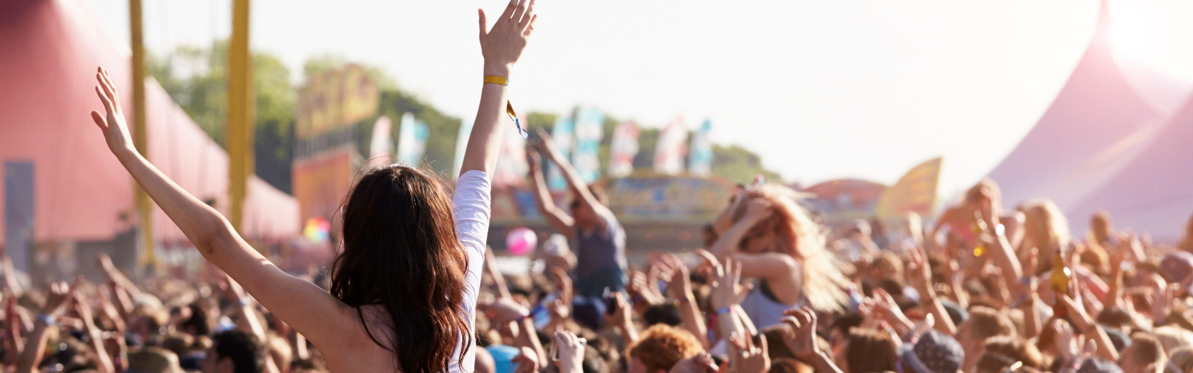 Celebrating at an outdoor event