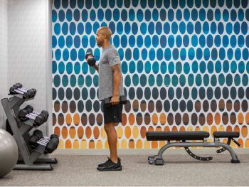 Work out twenty-four hours a day in our fitness center
