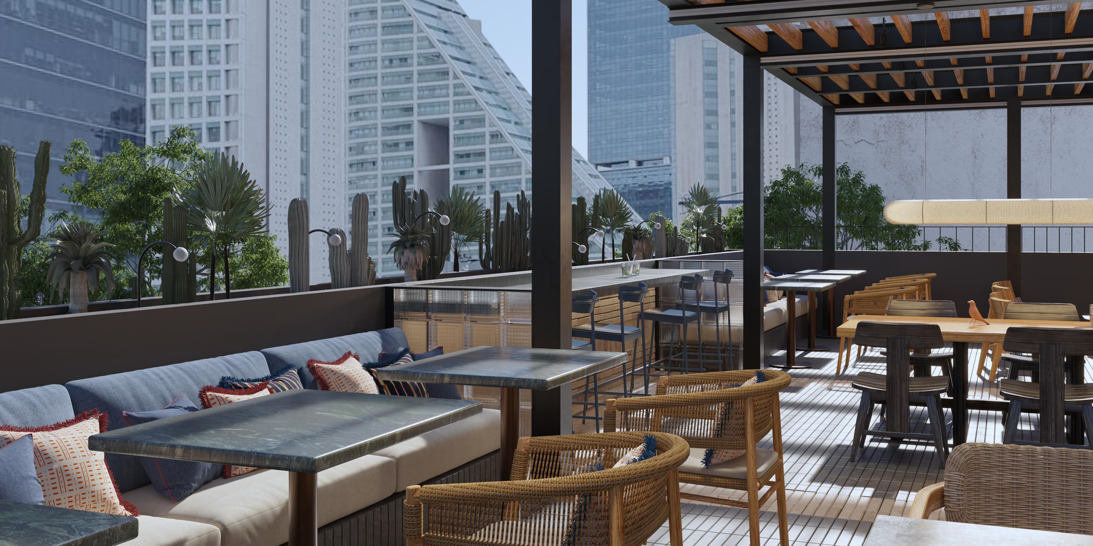 Explore the flavor of Mexican cuisine, from breakfast to dinner, at our rooftop restaurant.