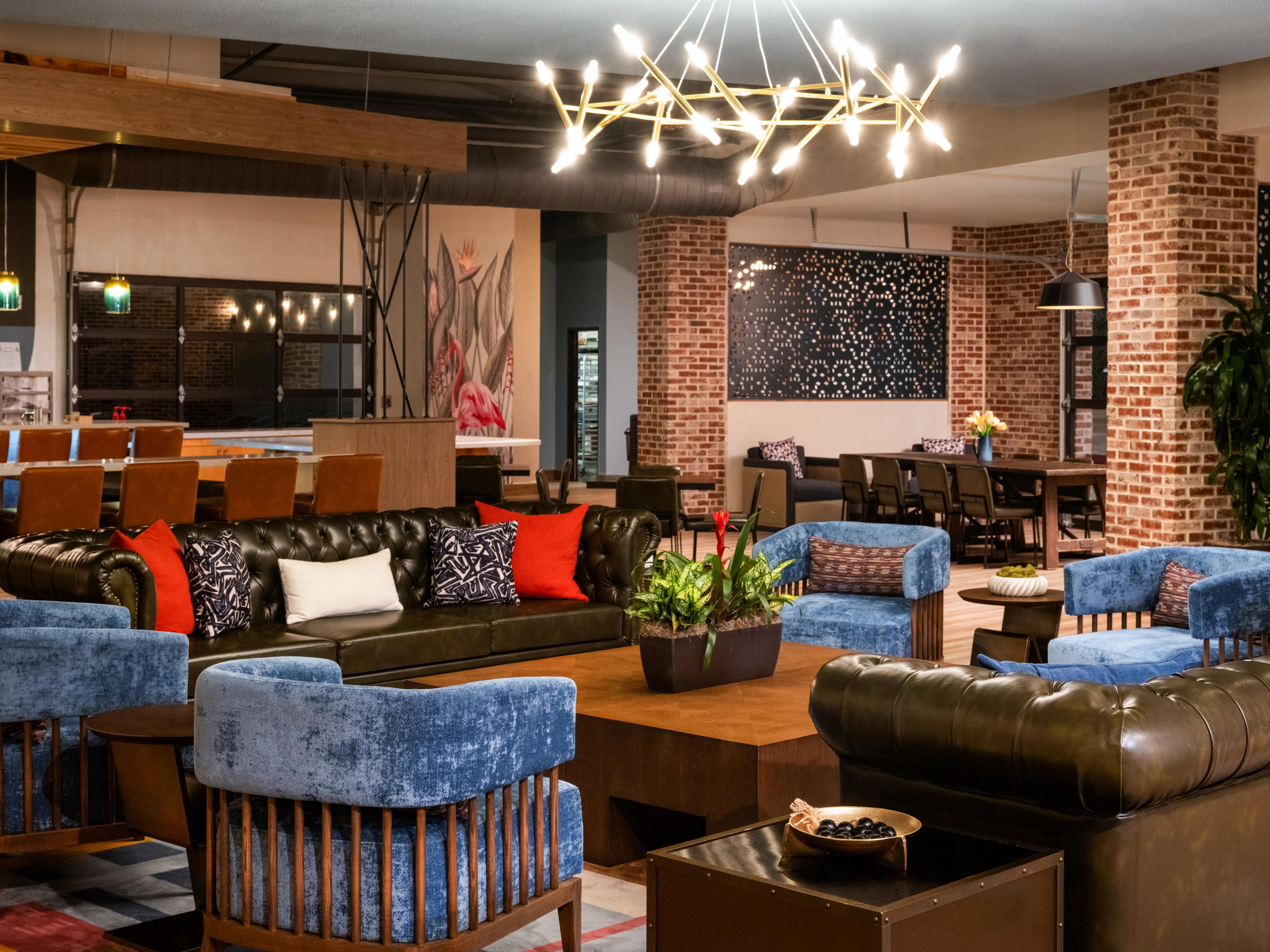 Settle into laid-back Aggieland energy in the lobby