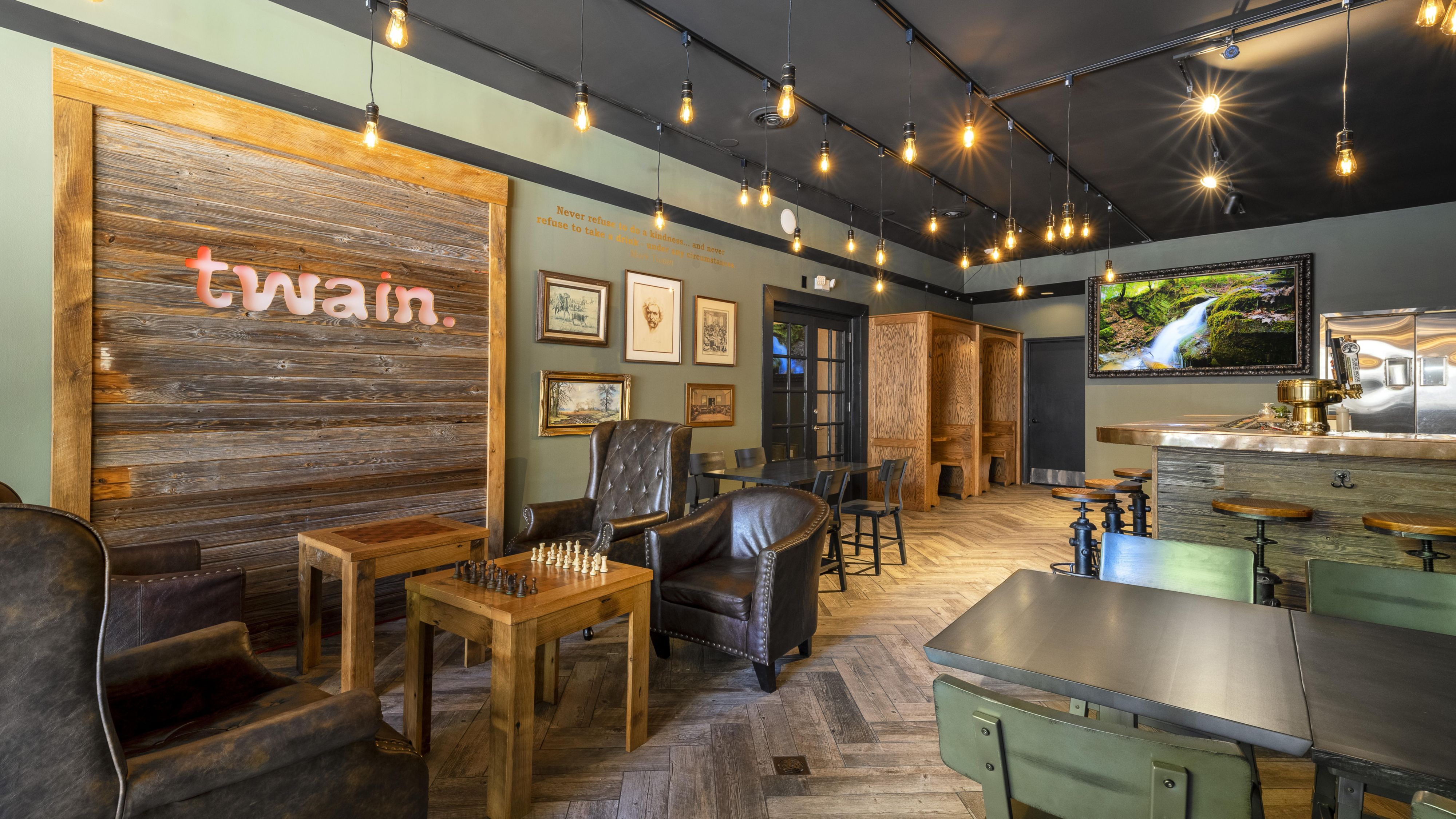 Get your barbecue fix and enjoy a drink at twain.