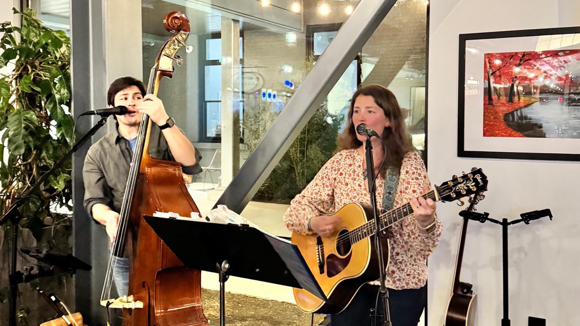 Performers playing at hotel