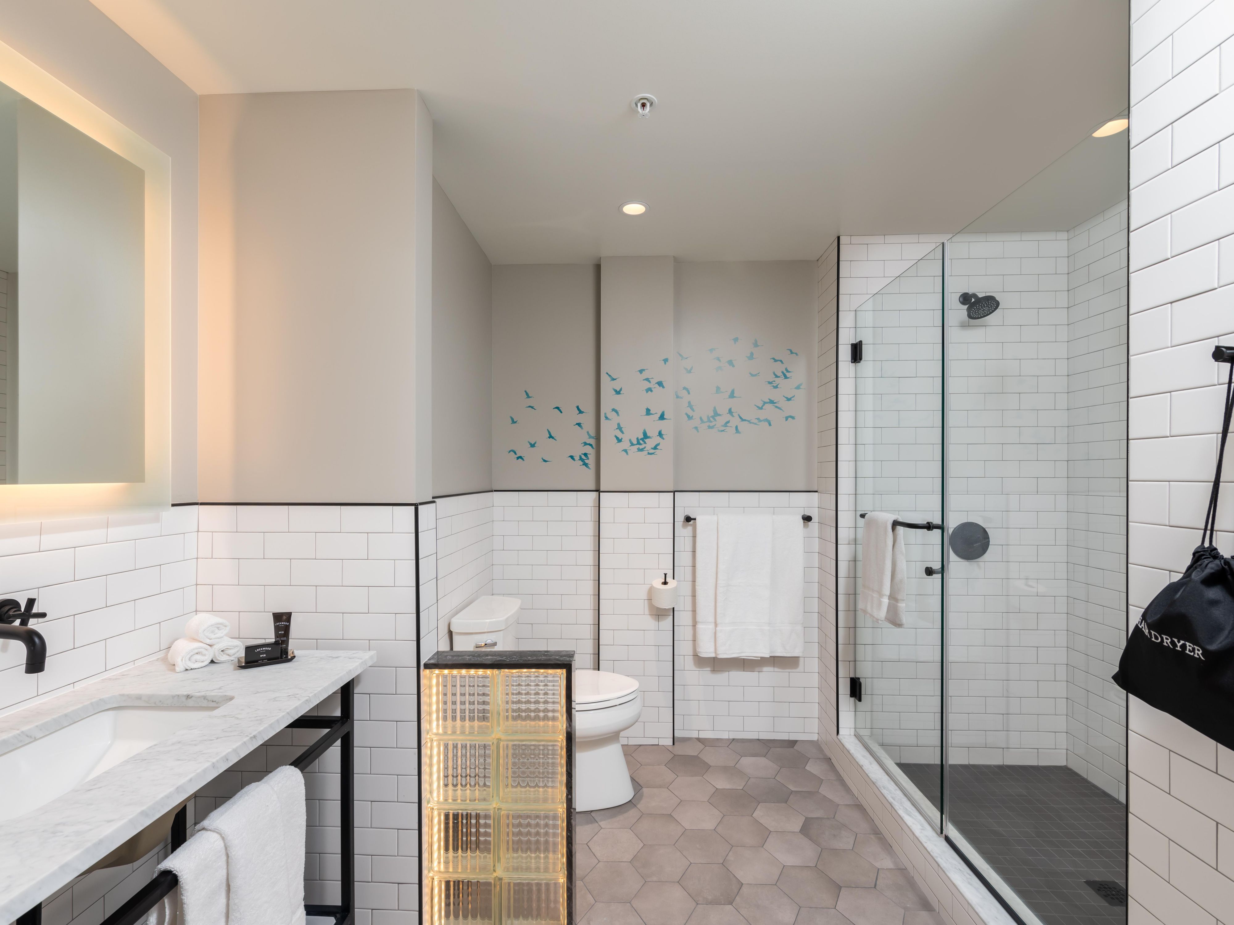 Bathroom in the voco James Newbury Hotel