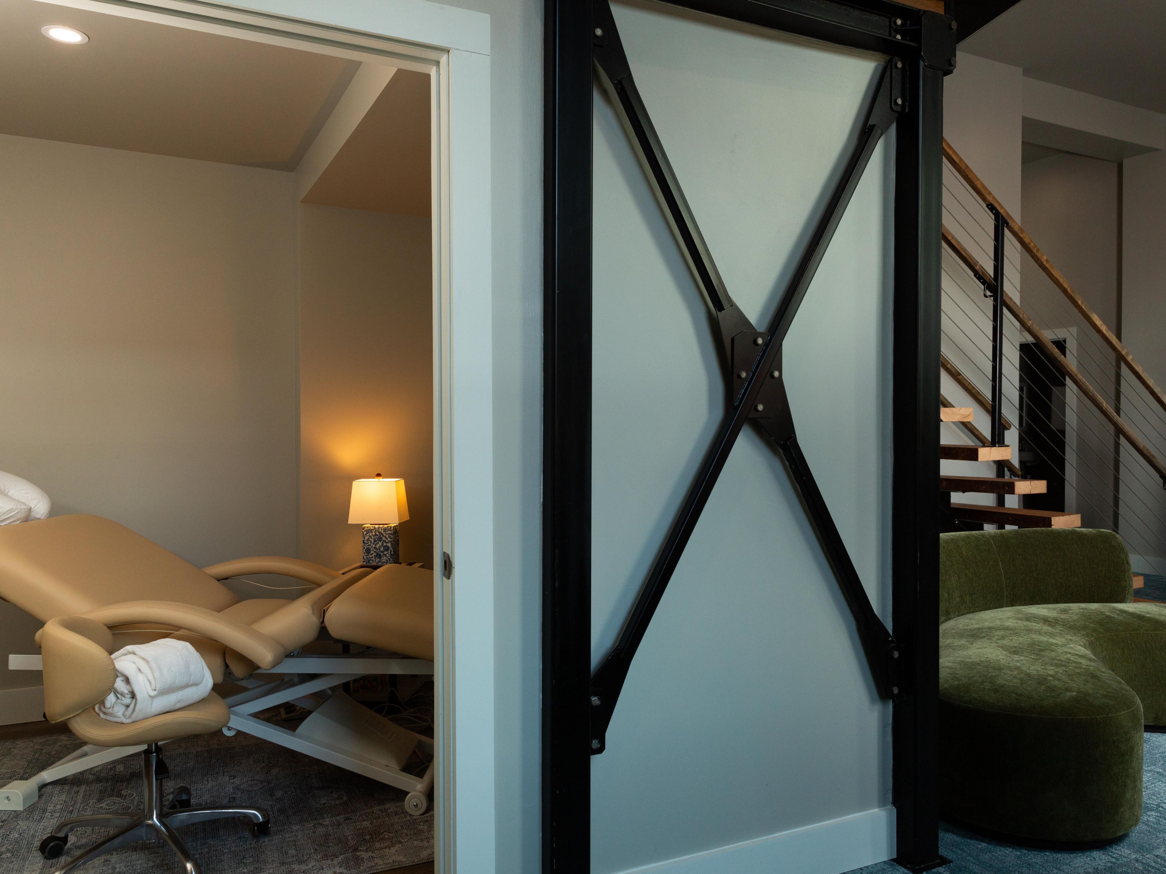 Massage chair in spa