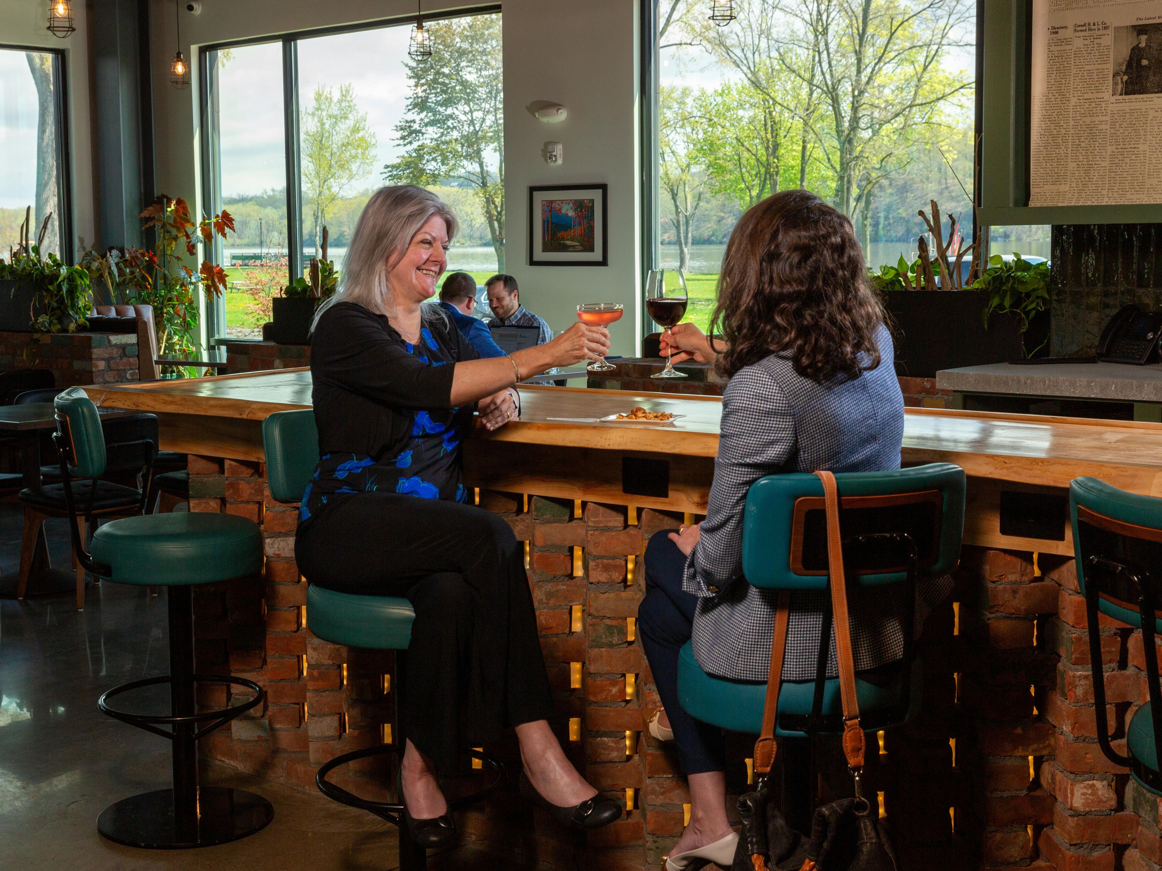 Sip expertly crafted cocktails at Blue Heron Bar, where cozy ambiance meets stunning Hudson River views. Perfect for relaxing after a day exploring Coxsackie’s historic sites and vibrant local culture.