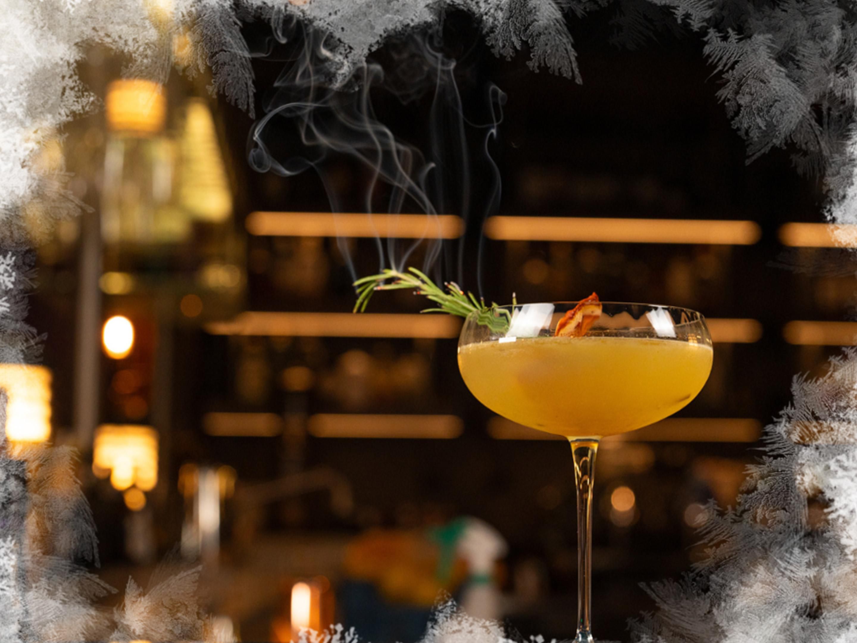 Festive flavored cocktails