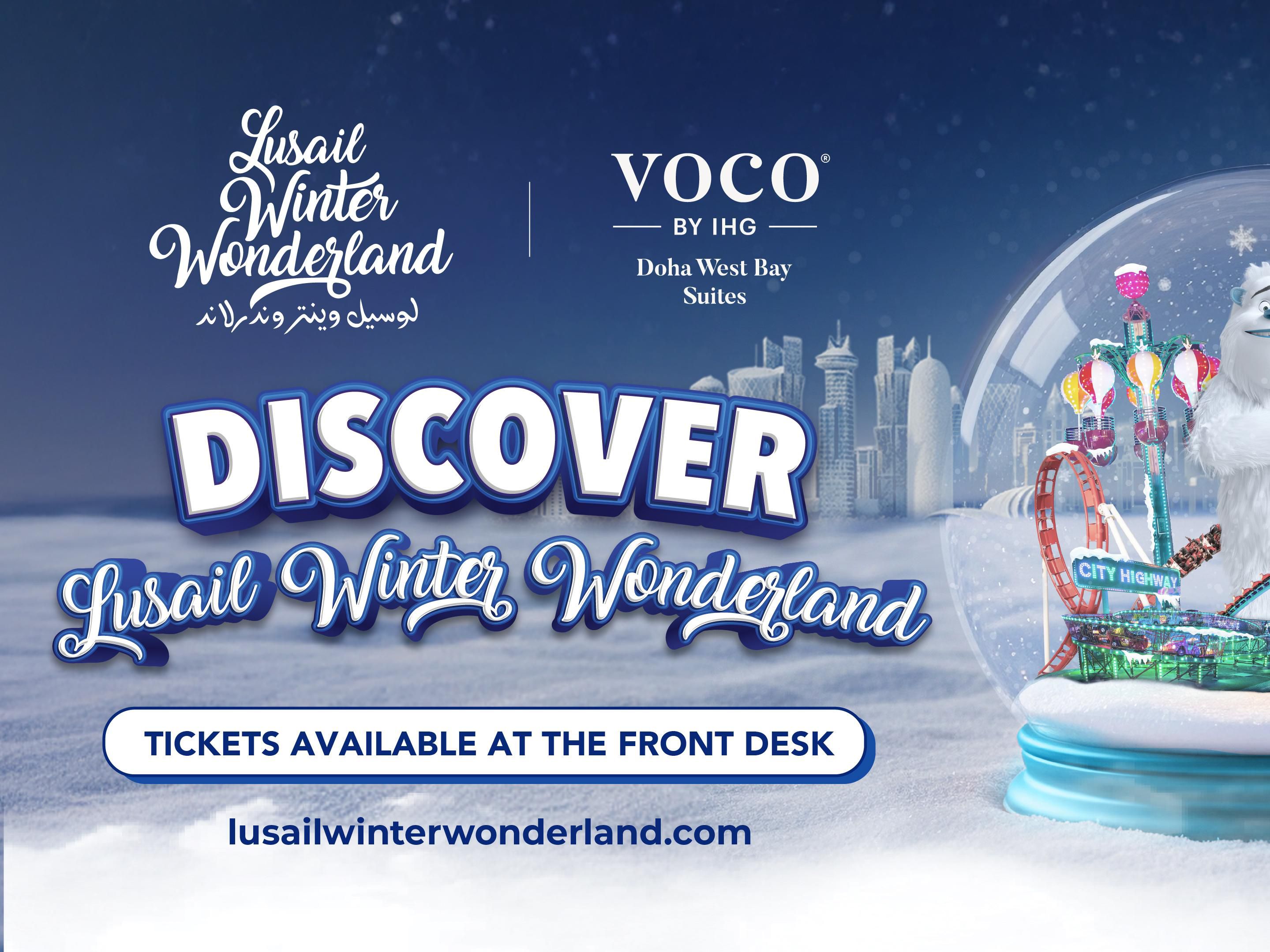 Experience unlimited thrill all day long! Enjoy endless rides and attractions at Lusail Winter Wonderland with exciting passes available.