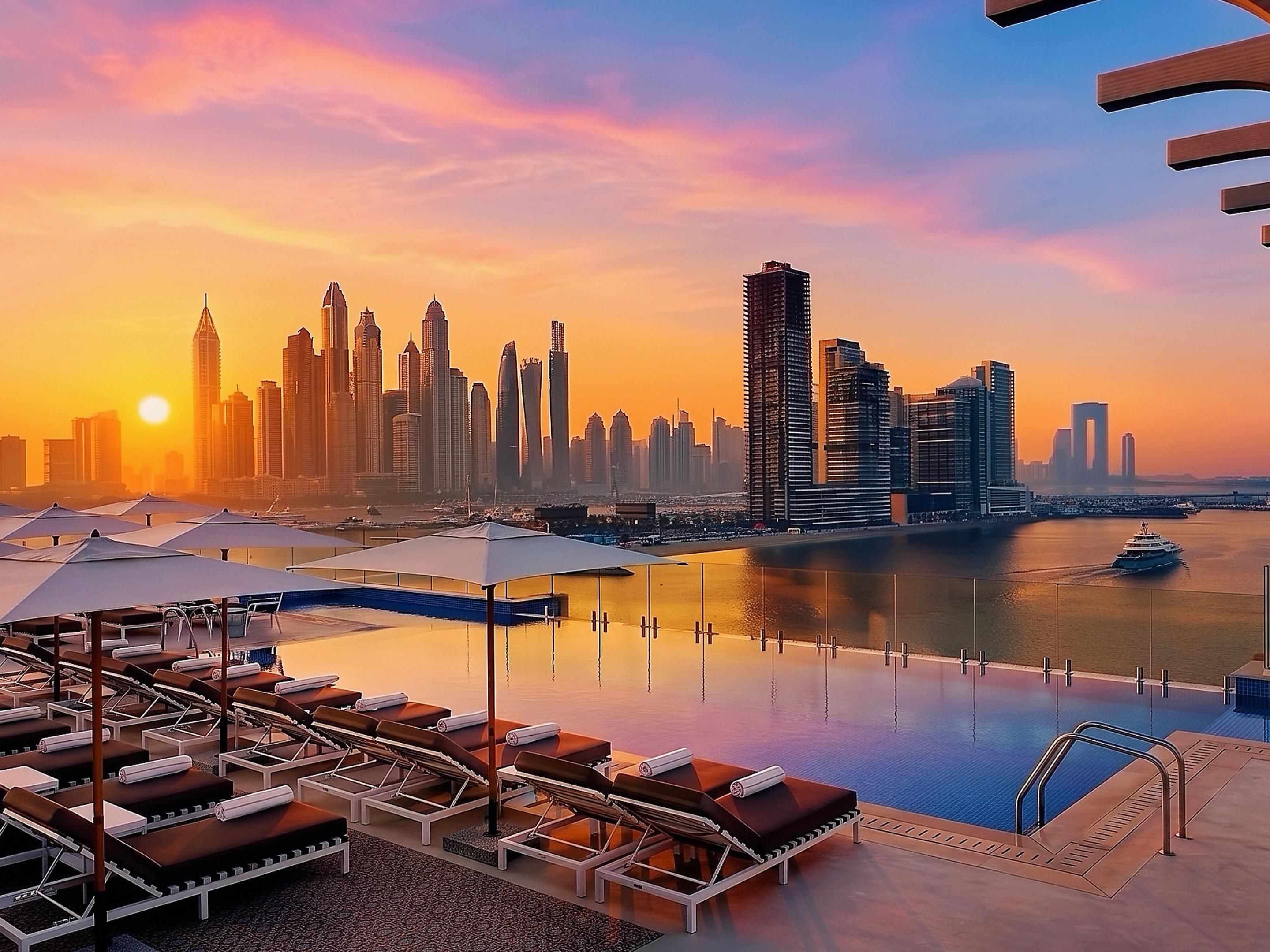 المشهد من الفندق