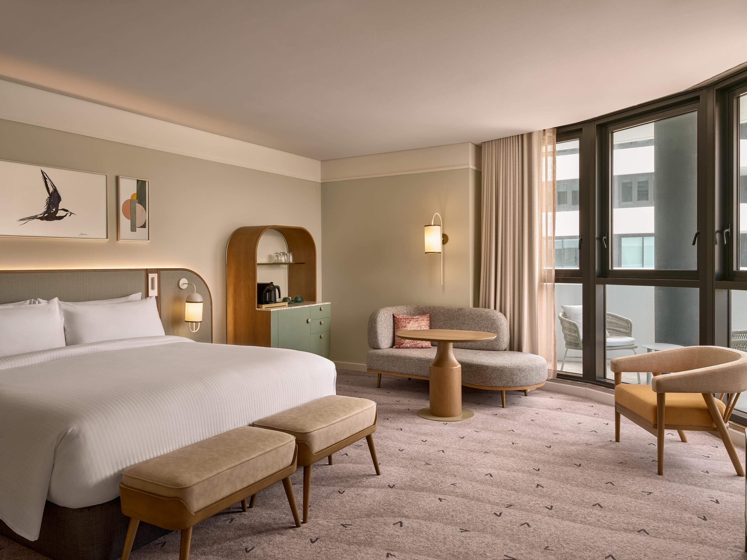 vocoゴスフォードのキングスイート バルコニーでリラックス