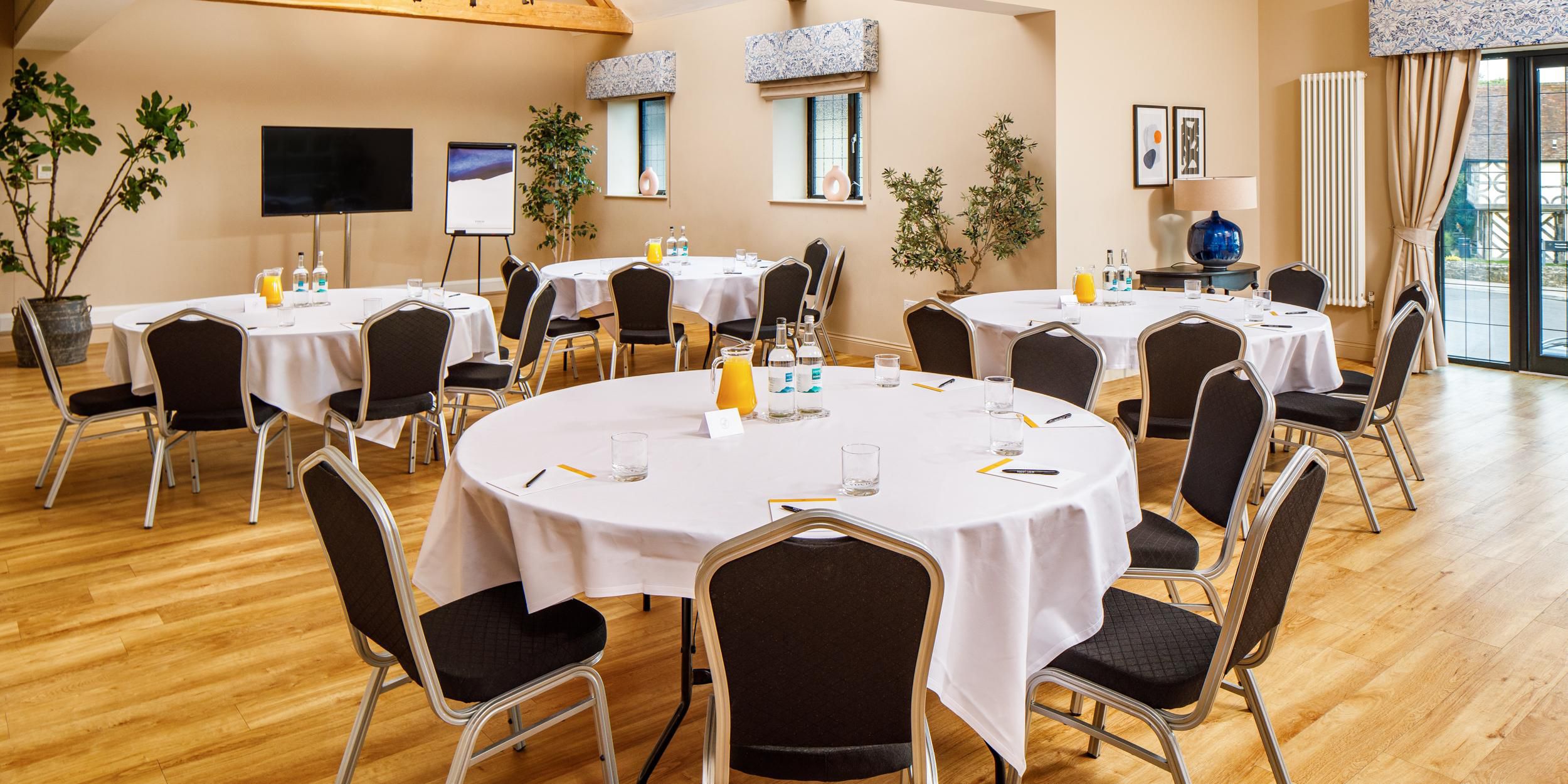 Located just an hour away from London, we offer 6 flexible function spaces from board meetings of 10 to conference and events for up to 200, our event planners will take care of all the details of your meeting, conference or team building event. 