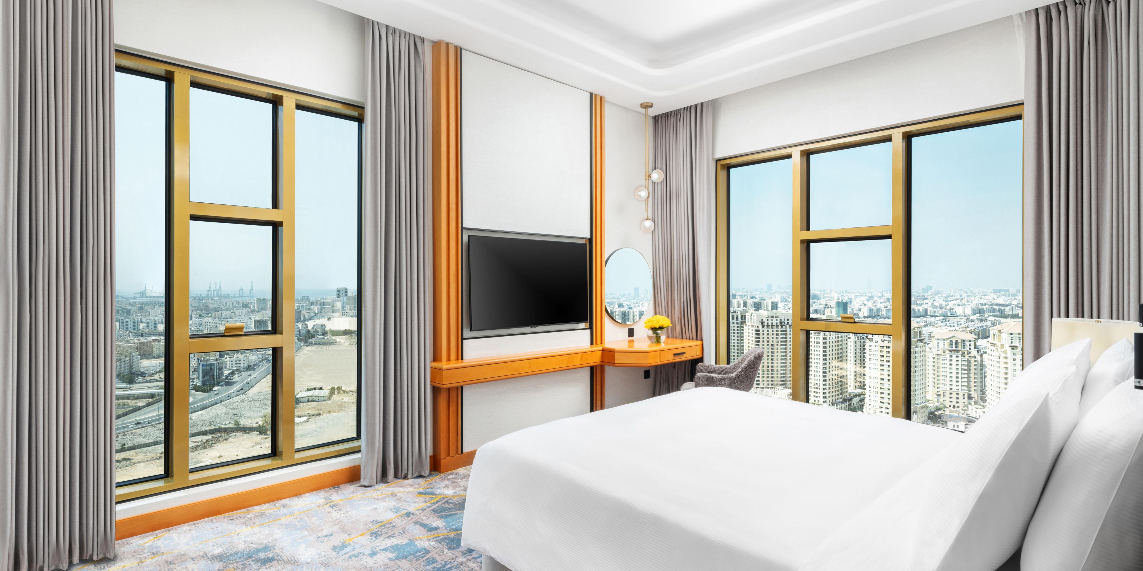 Unleash your inner explorer. Our rooms provide a sleek and cozy basecamp, complete with all the essentials for your urban adventures. Recharge with plush bedding and stay connected with high-speed Wi-Fi and smart TVs.
