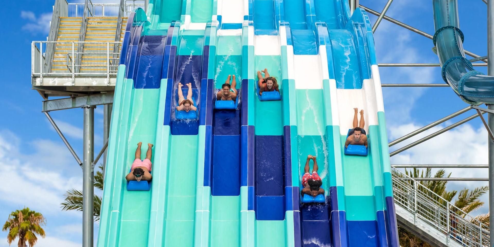 Island H2O Water Park, also known as Island H2O Live!, is a social media-themed water park in Kissimmee, Florida. Enjoy thrilling slides, a lazy river, wave pool, kids’ splash zone, and private cabanas. It’s the perfect spot for family fun and cooling off under the Florida sun.