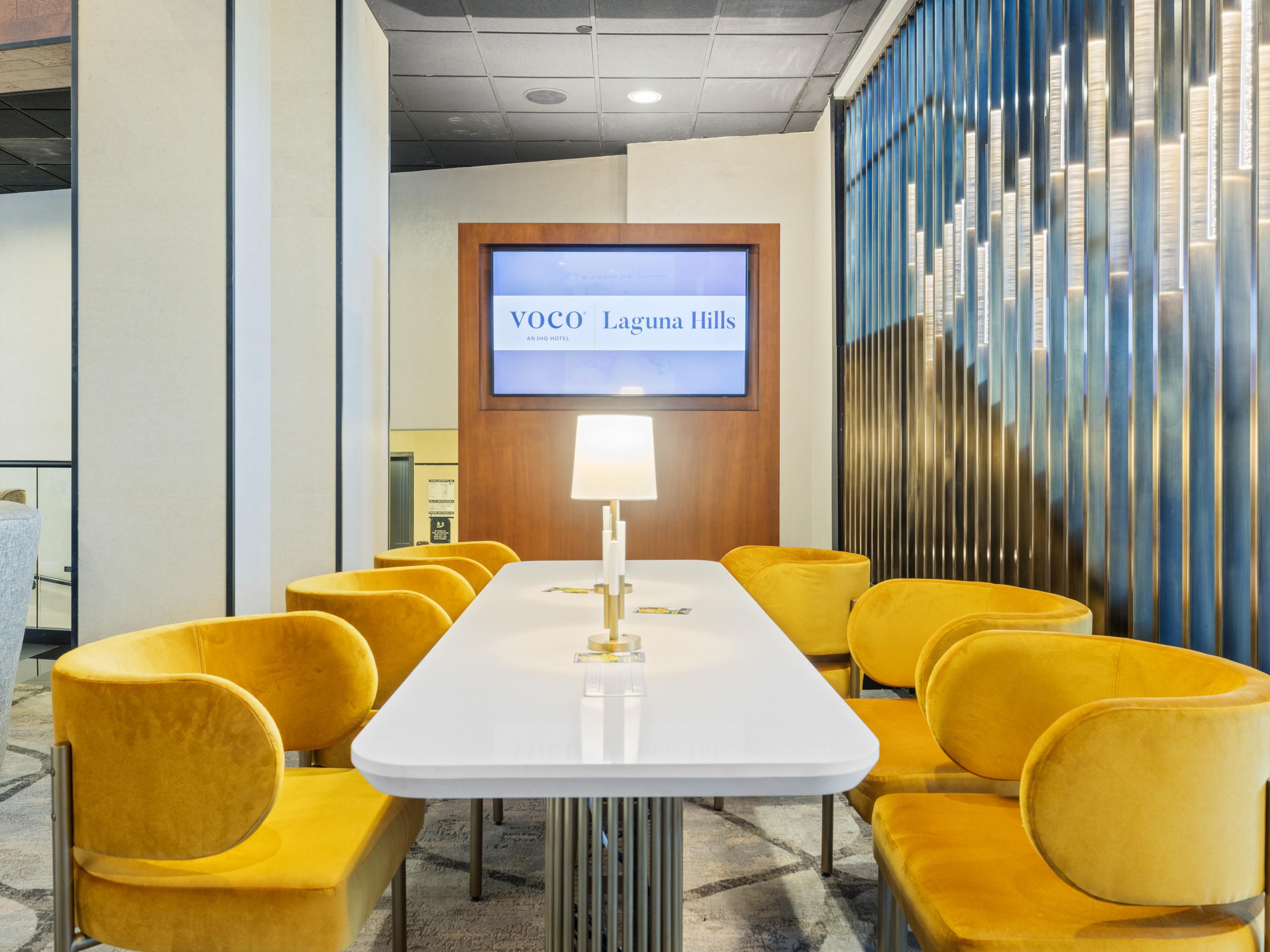 Stay productive anytime with voco Laguna Hills’ 24-hour business center. Whether early morning or late at night, travelers can manage work tasks conveniently, supporting business needs during their visit.