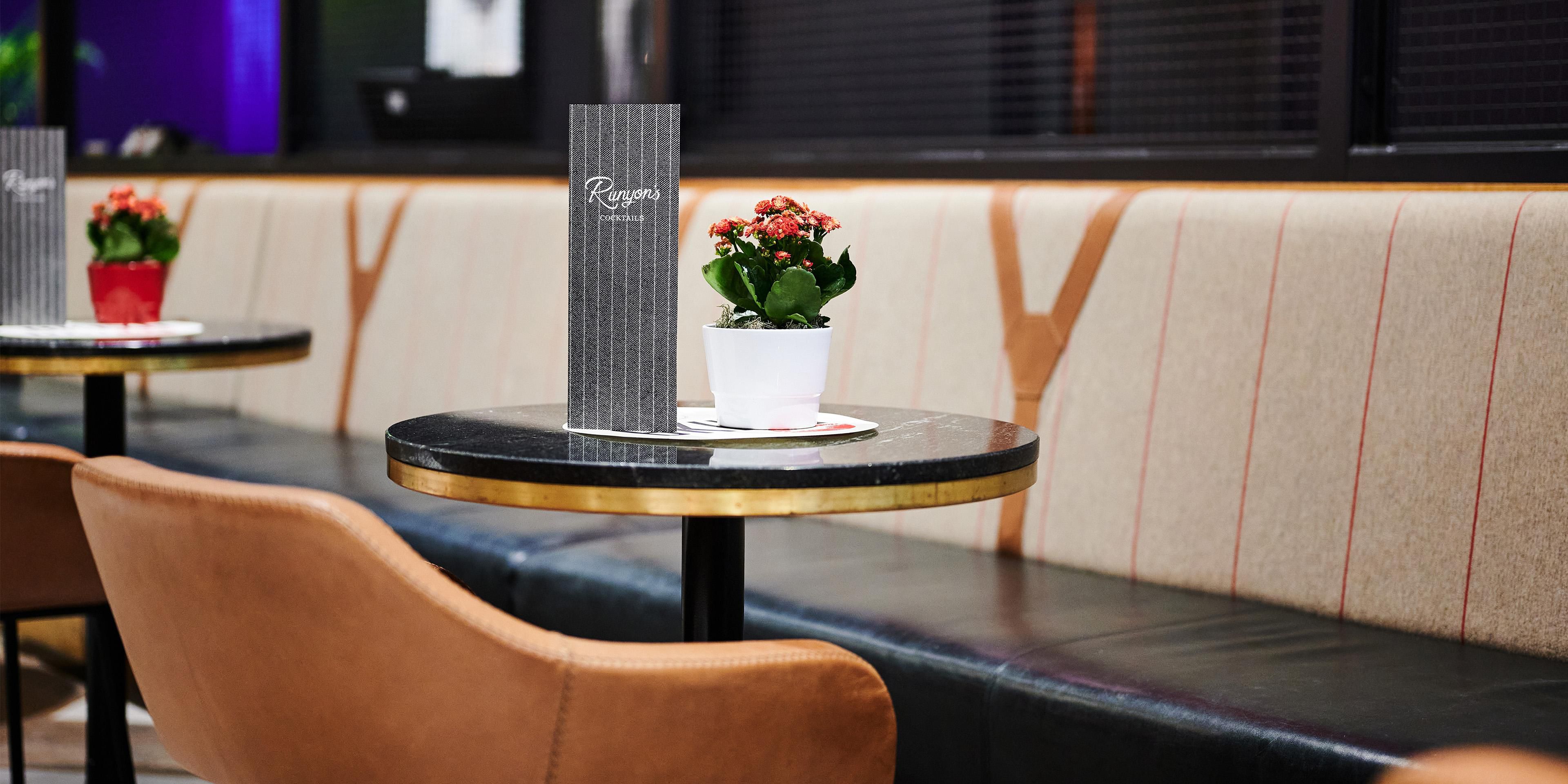Take a seat and enjoy a bite of life. Runyon's is located on the ground floor and is the place to unwind after a long day or start your night with a cocktail. We offer a dynamic menu combining much-loved British classics with a sprinkling of creativity. 