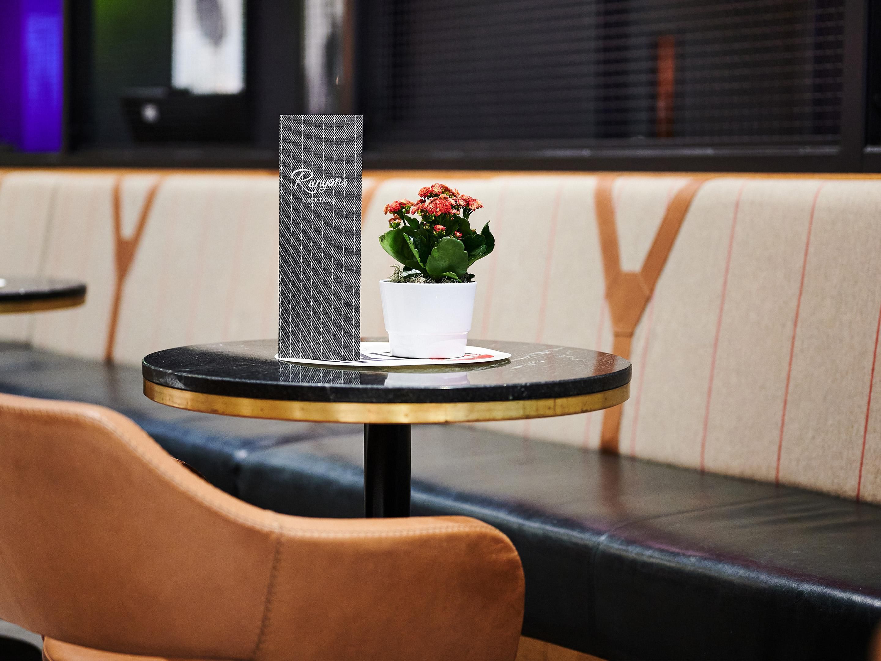 Take a seat and enjoy a bite of life. Runyon's is located on the ground floor and is the place to unwind after a long day or start your night with a cocktail. We offer a dynamic menu combining much-loved British classics with a sprinkling of creativity. 