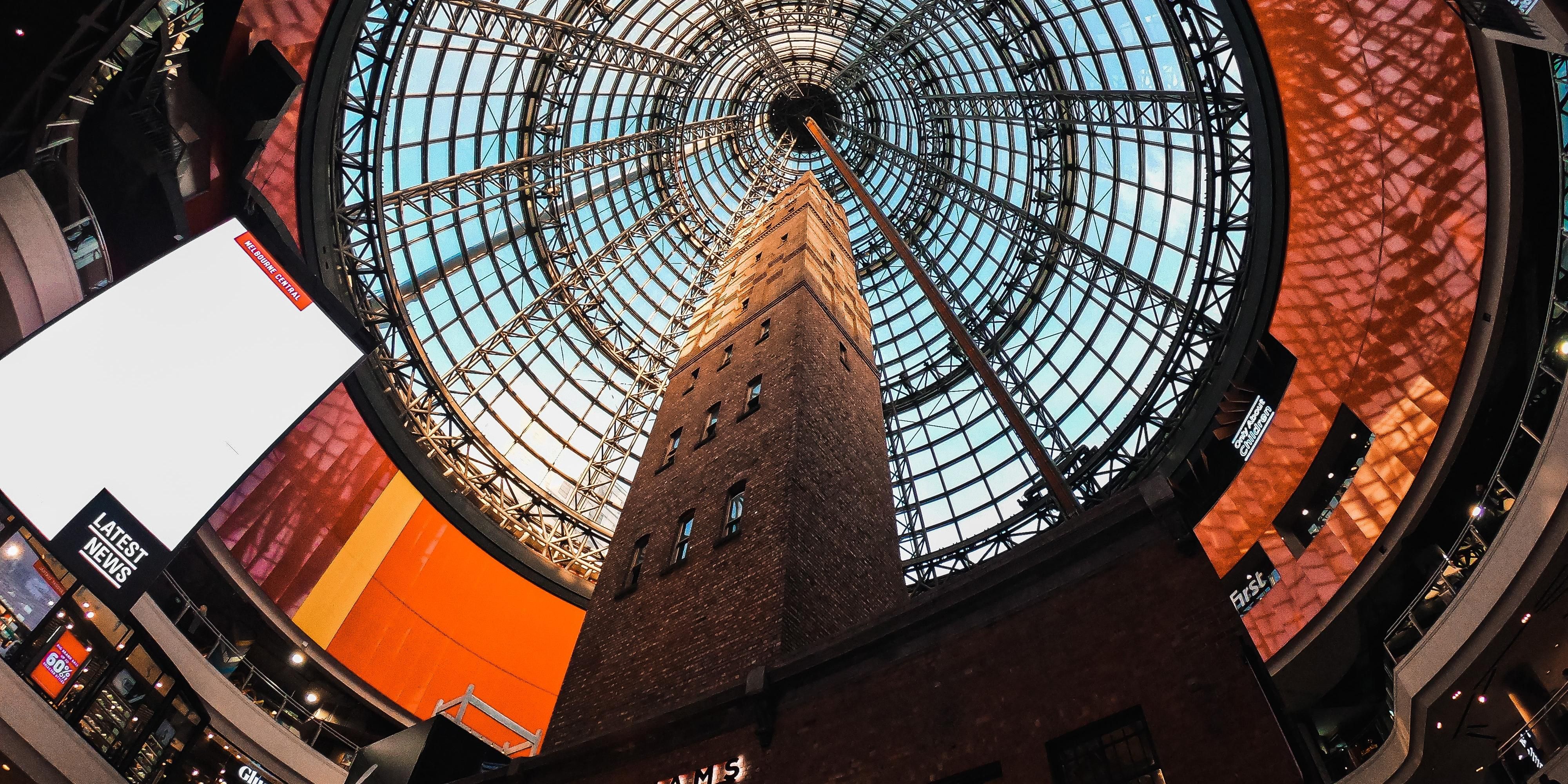 melbourne central is a large shopping mall, office building