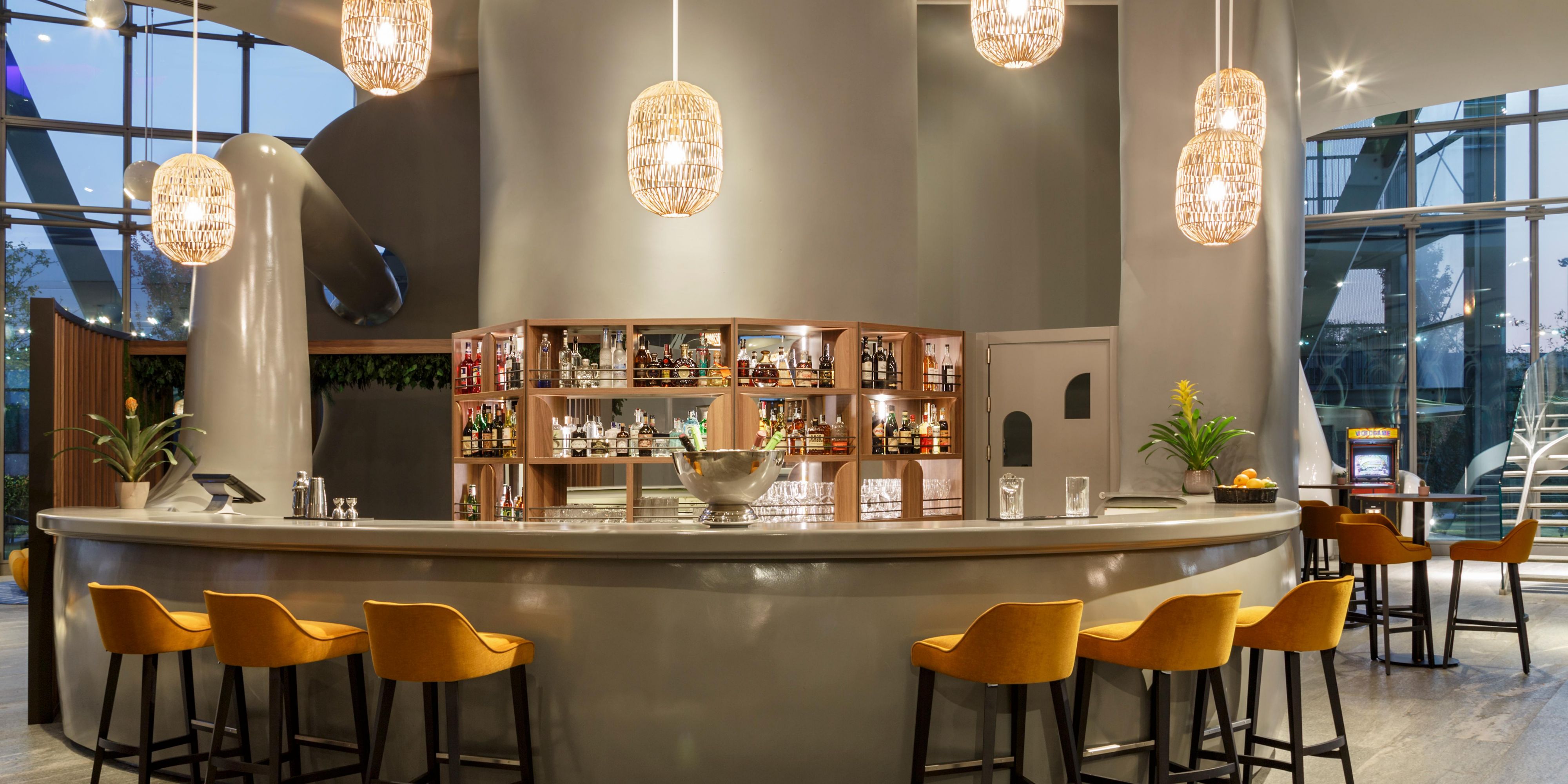 After a day spent on meetings or sightseeing, loosen up and enjoy a well-deserved break with a drink at our bar and a challenge in our gaming area. Pick your drink from our list of skillfully selected wines and spirits or let our expert bartenders take care of your favourite cocktail!
