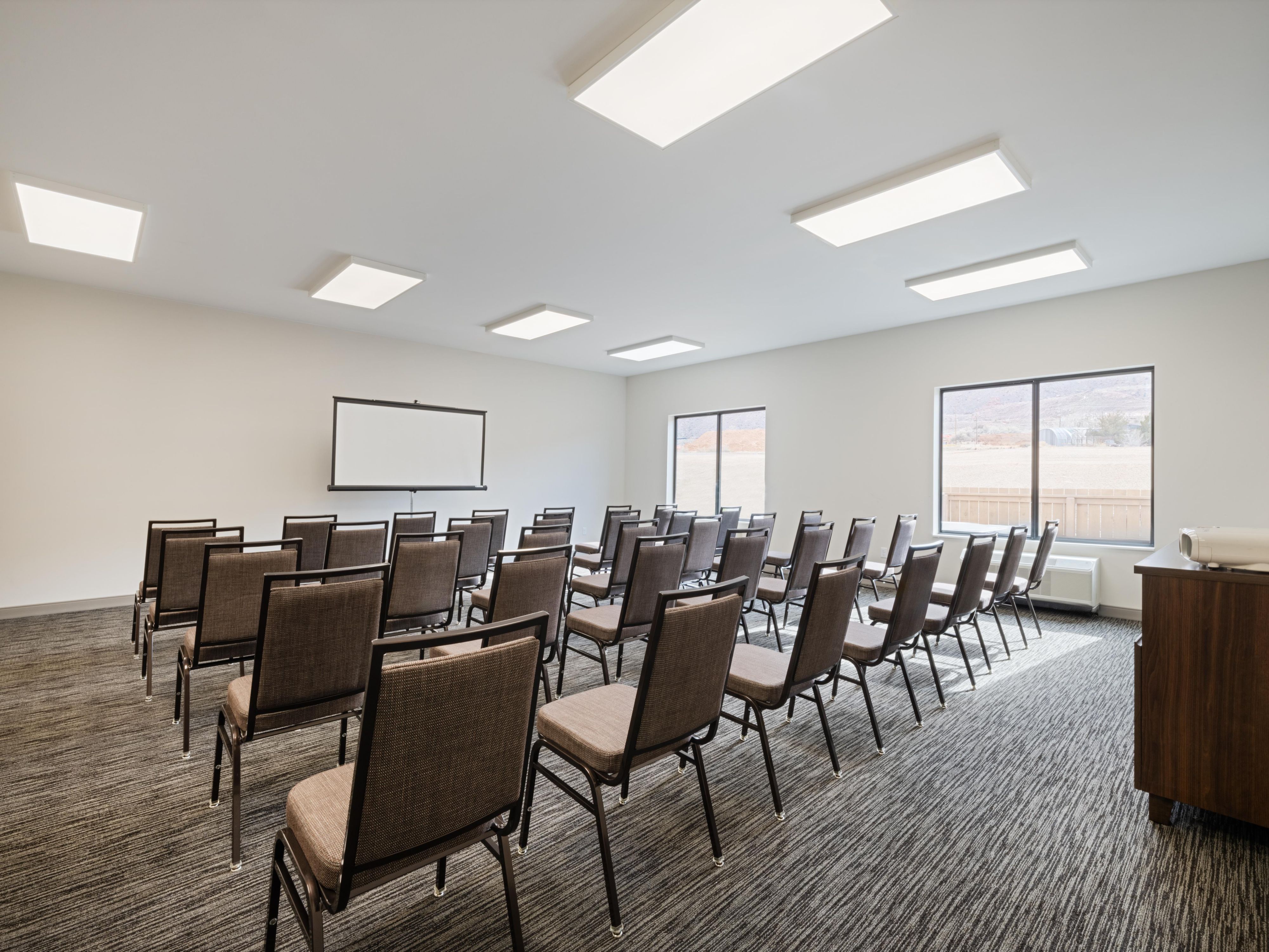 Meeting room with a projector