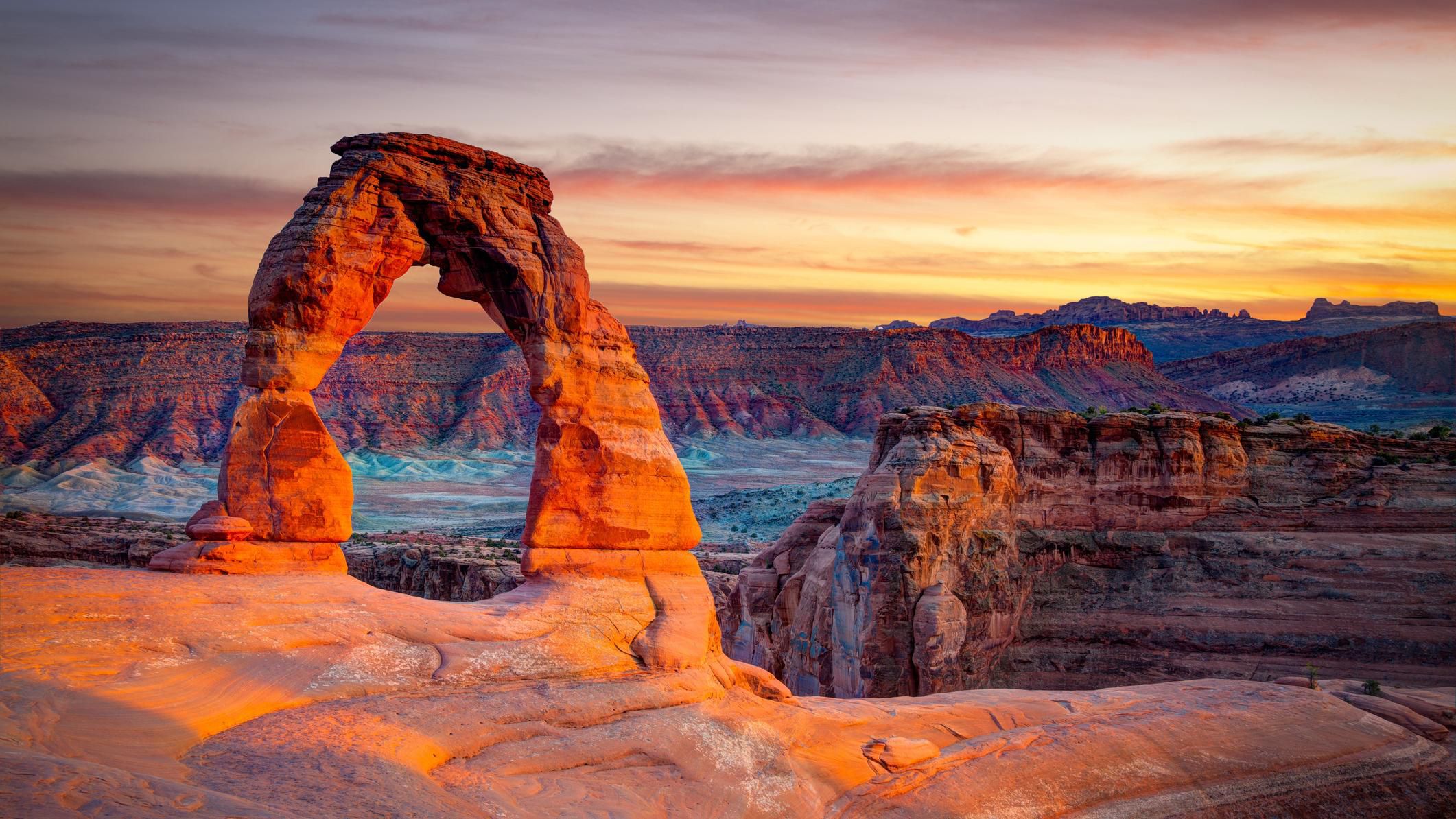 Arches National Park at sunset