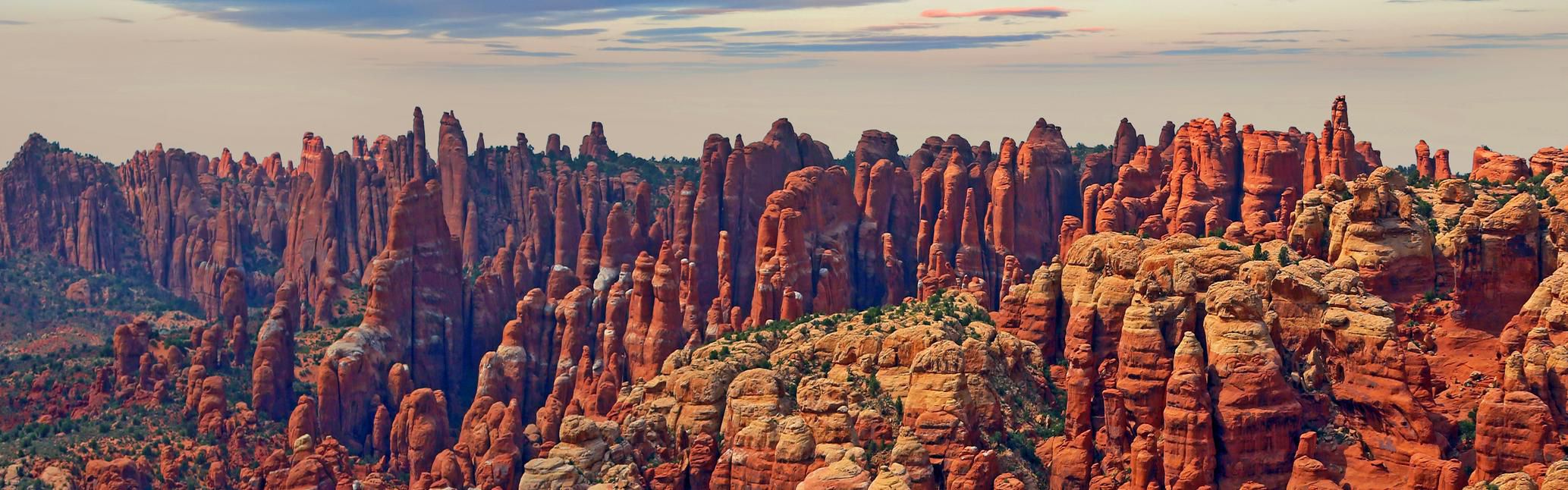 A bird's eye view of the Fiery Furnace in Moab
