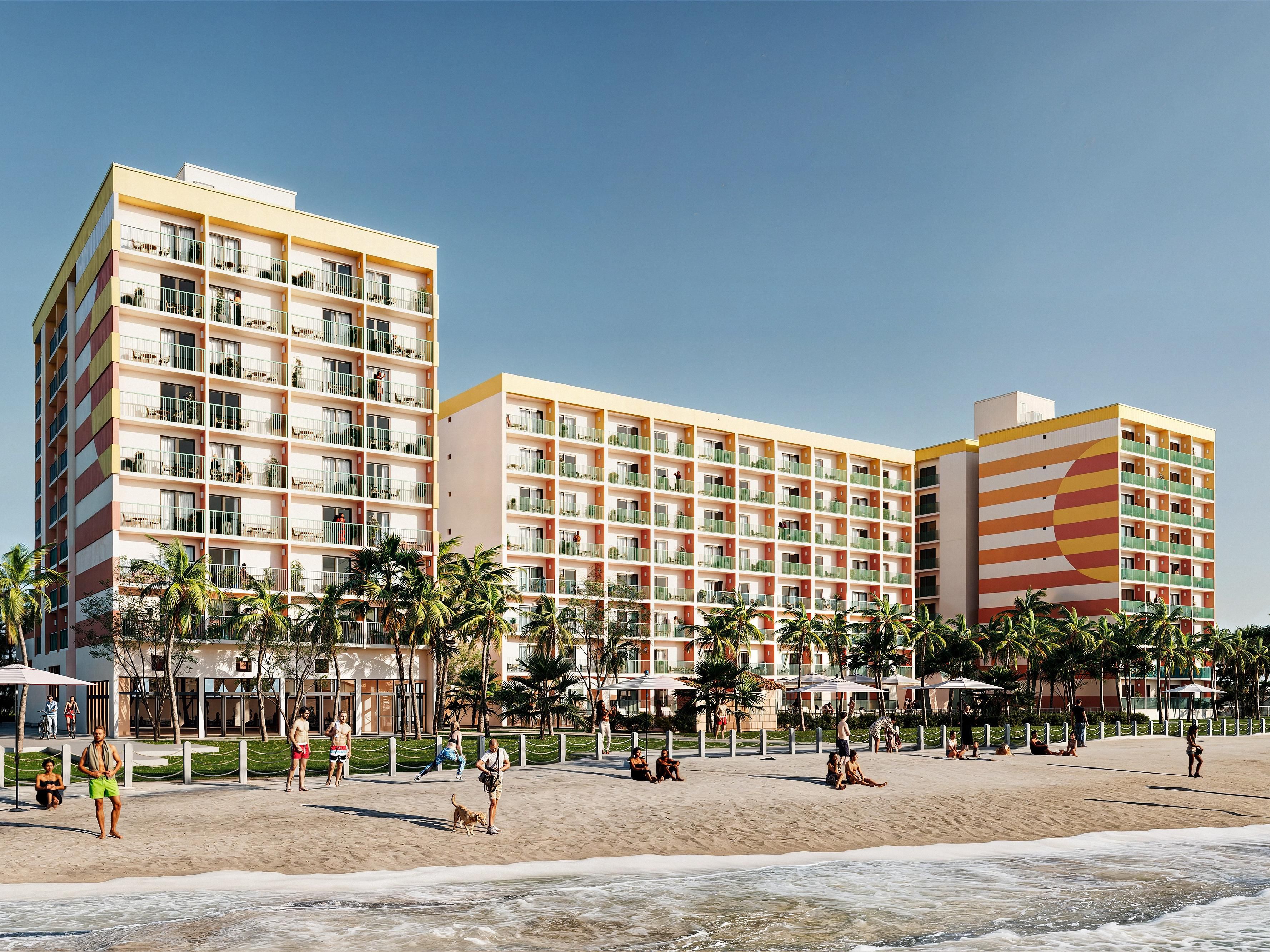 Beach front hotel