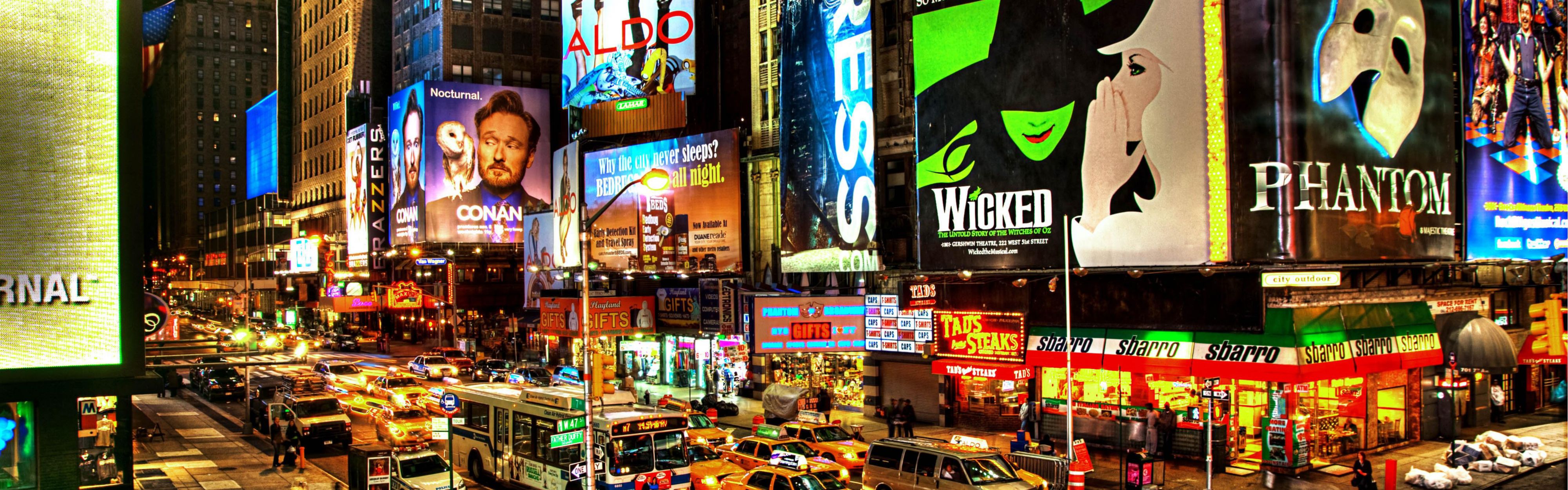 Enjoy the neon lights of Broadway near our Times Square hotel.