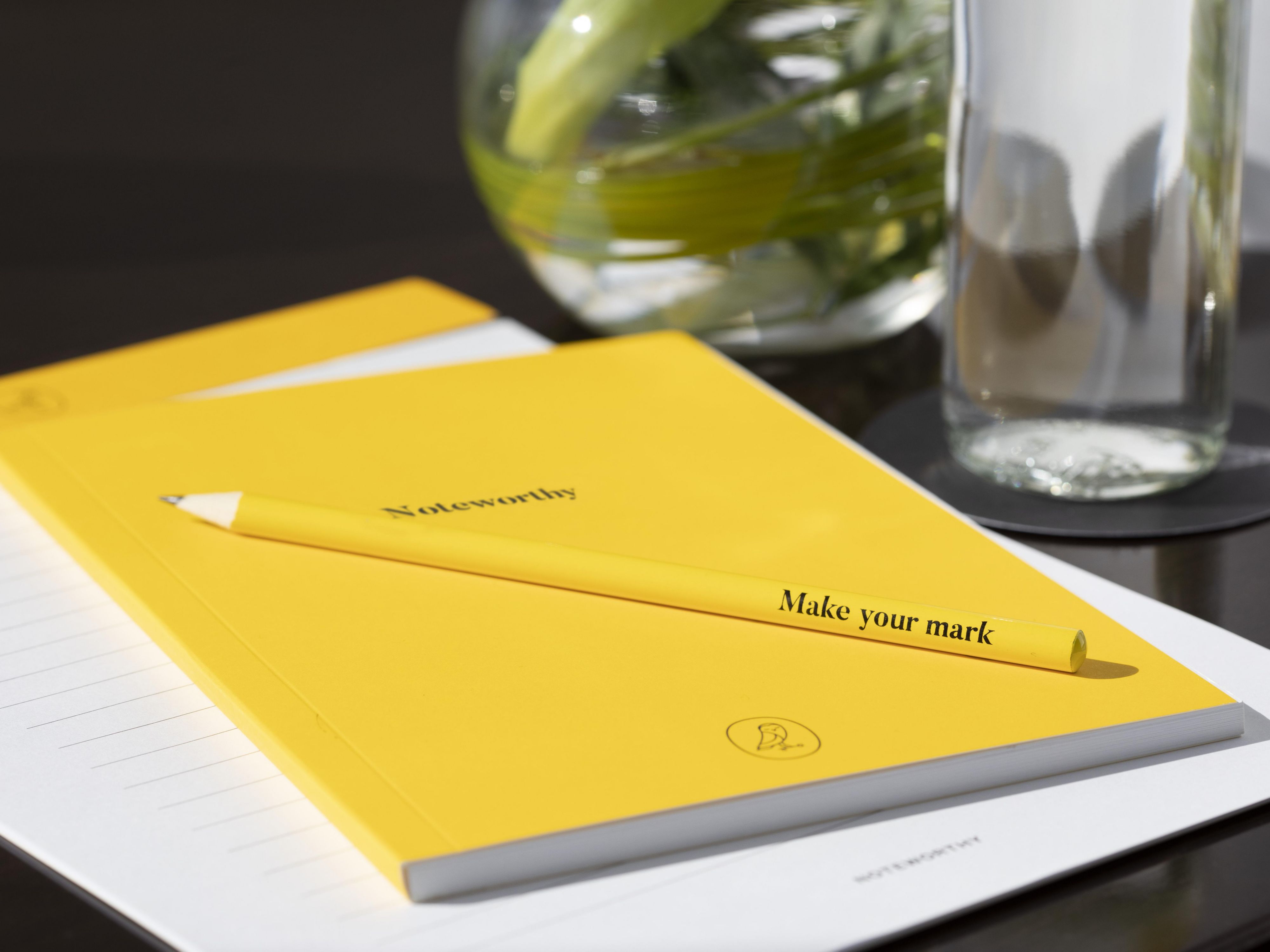 voco theme notebook and pencil