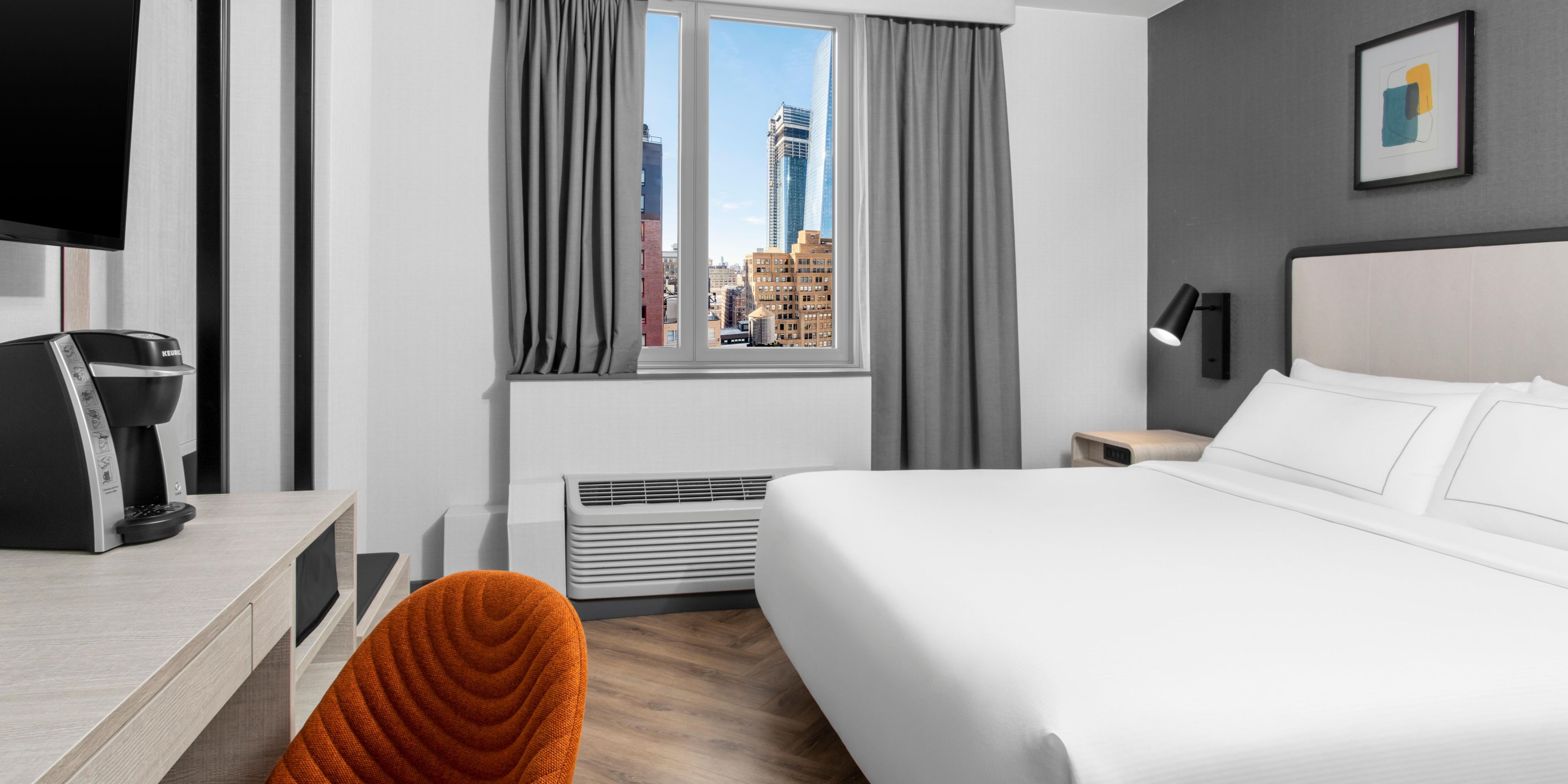 Book a City View room for iconic views of the Manhattan skyline.