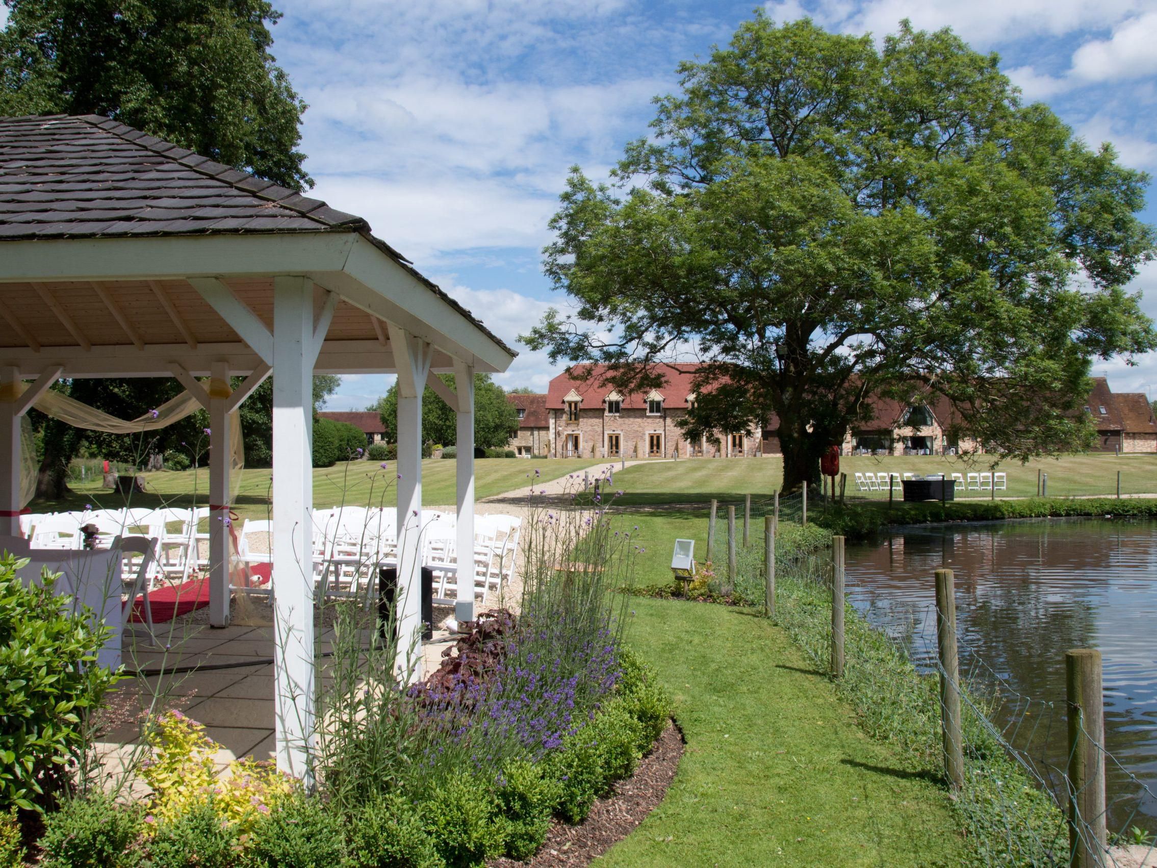 Outdoor venue with a gazebo for special events