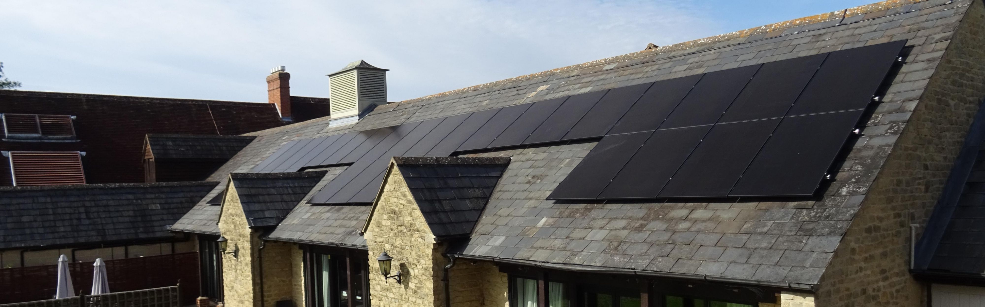 Solar panels on the rooftop