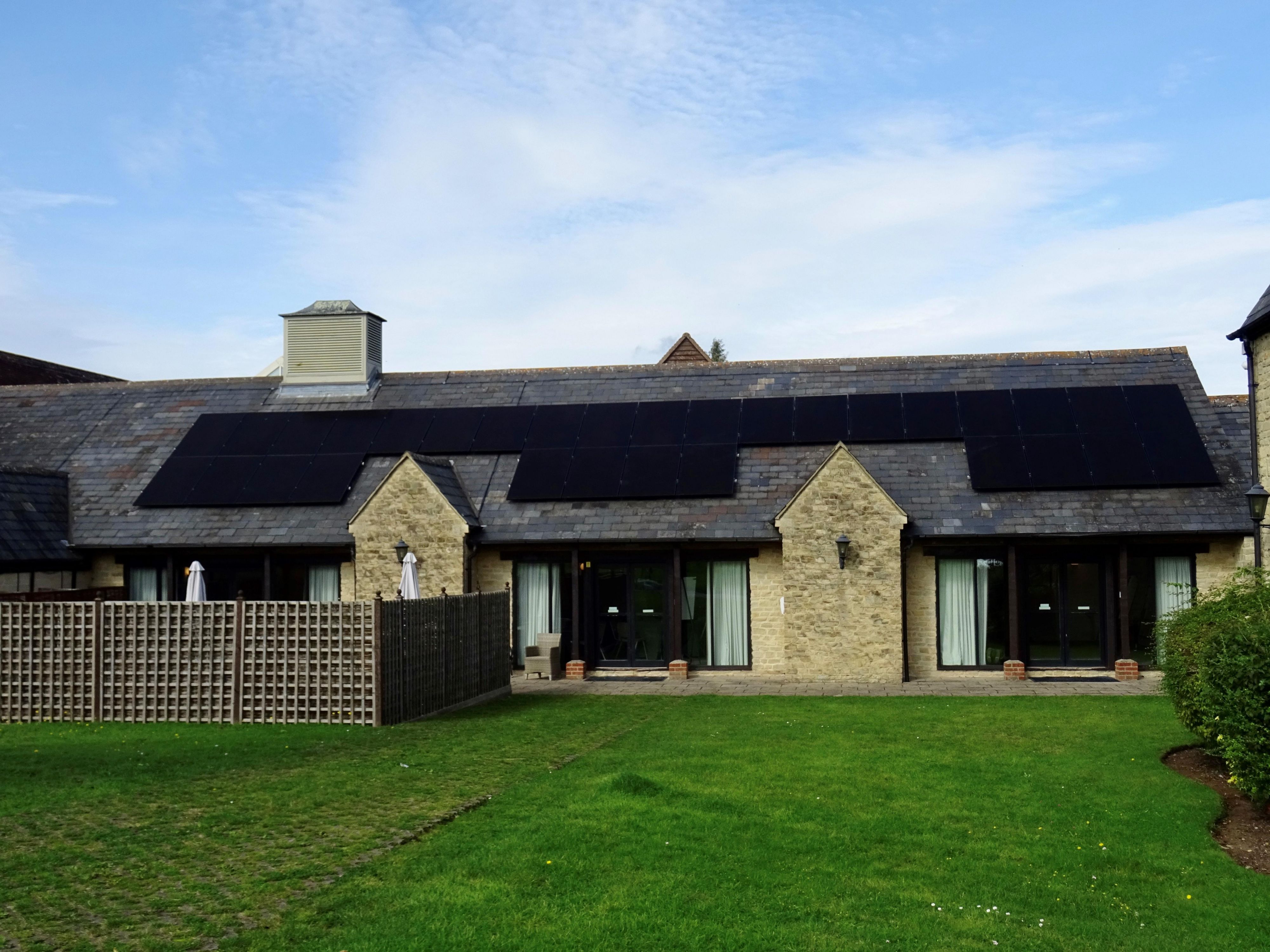 Solar panels on the rooftop