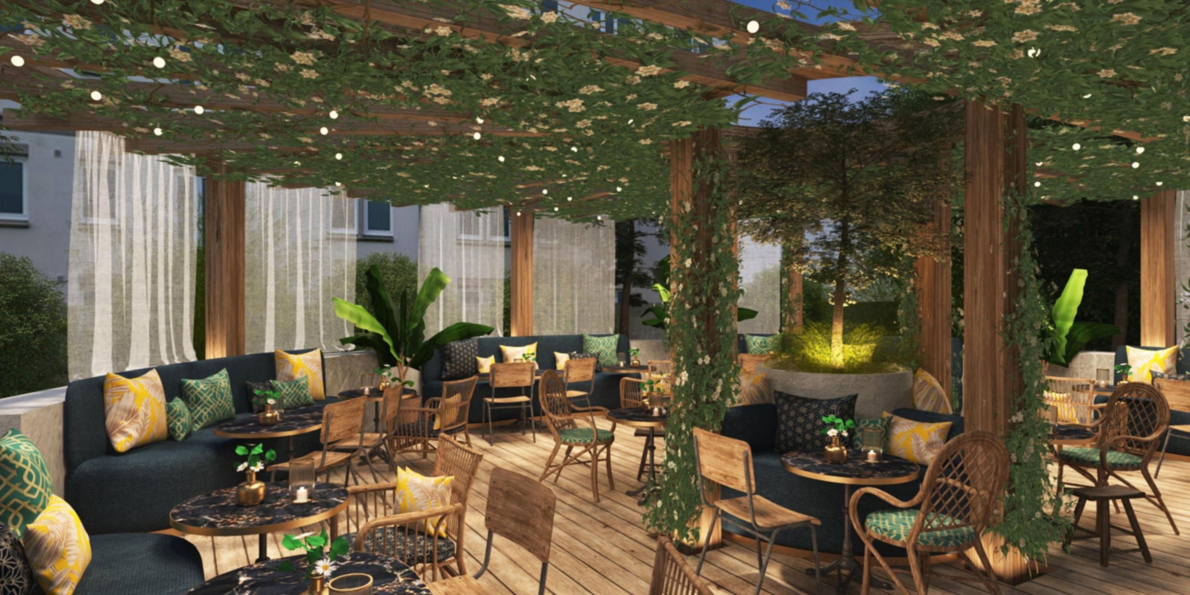 Live the cosy vibe of our green patio