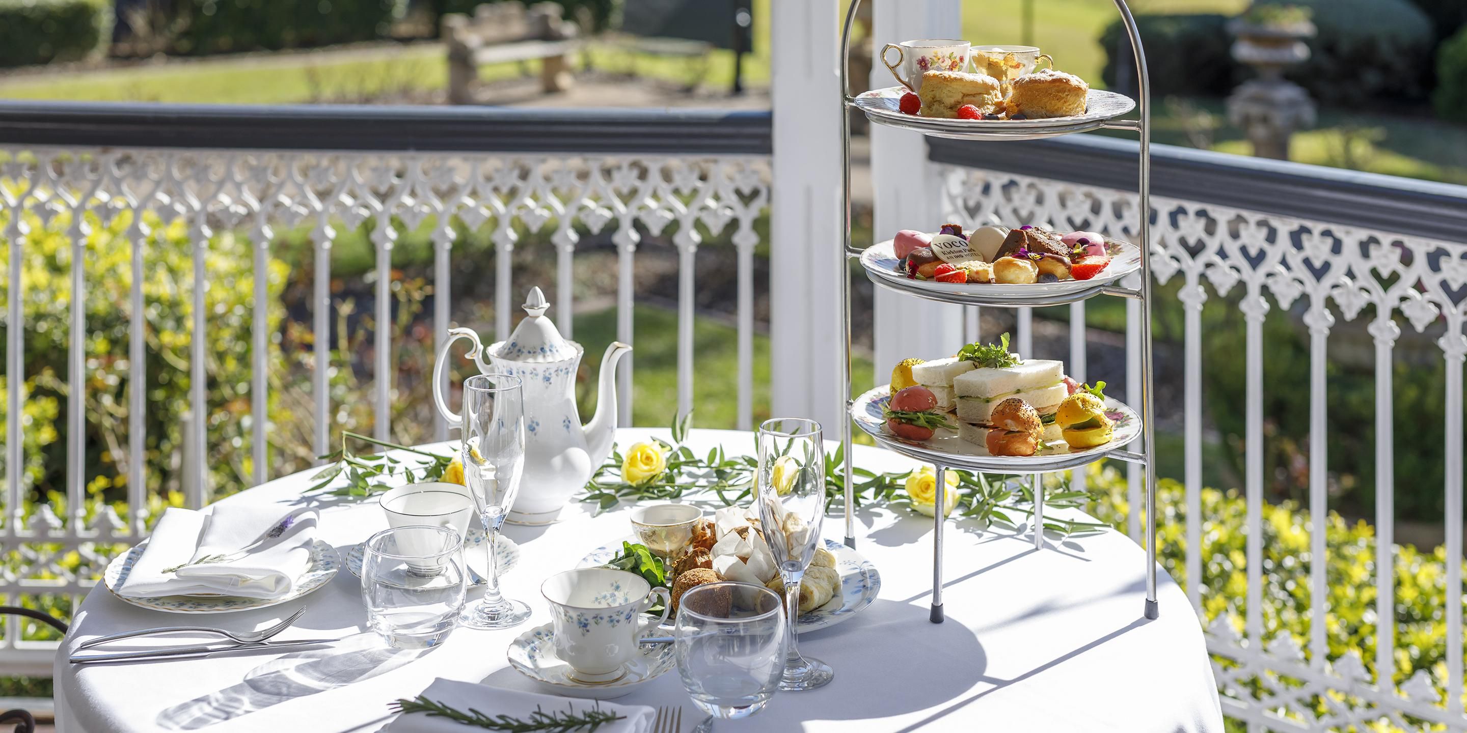 Our exclusive high tea in Hunter Valley is served in our sun-filled Conservatory, boasting views of the rose garden and the Brokenback Ranges cascading in the distance. High Tea at $65 per person or pair with a glass of Peterson Gateway Sparkling — a premium Hunter Valley sparkling wine for an extra $10 per person.