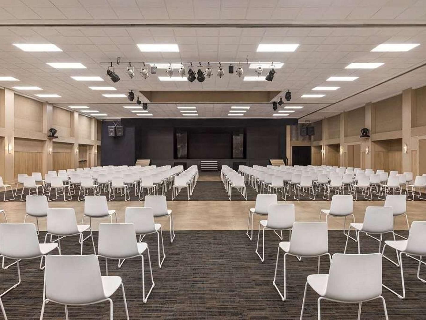 Ballroom set up for event