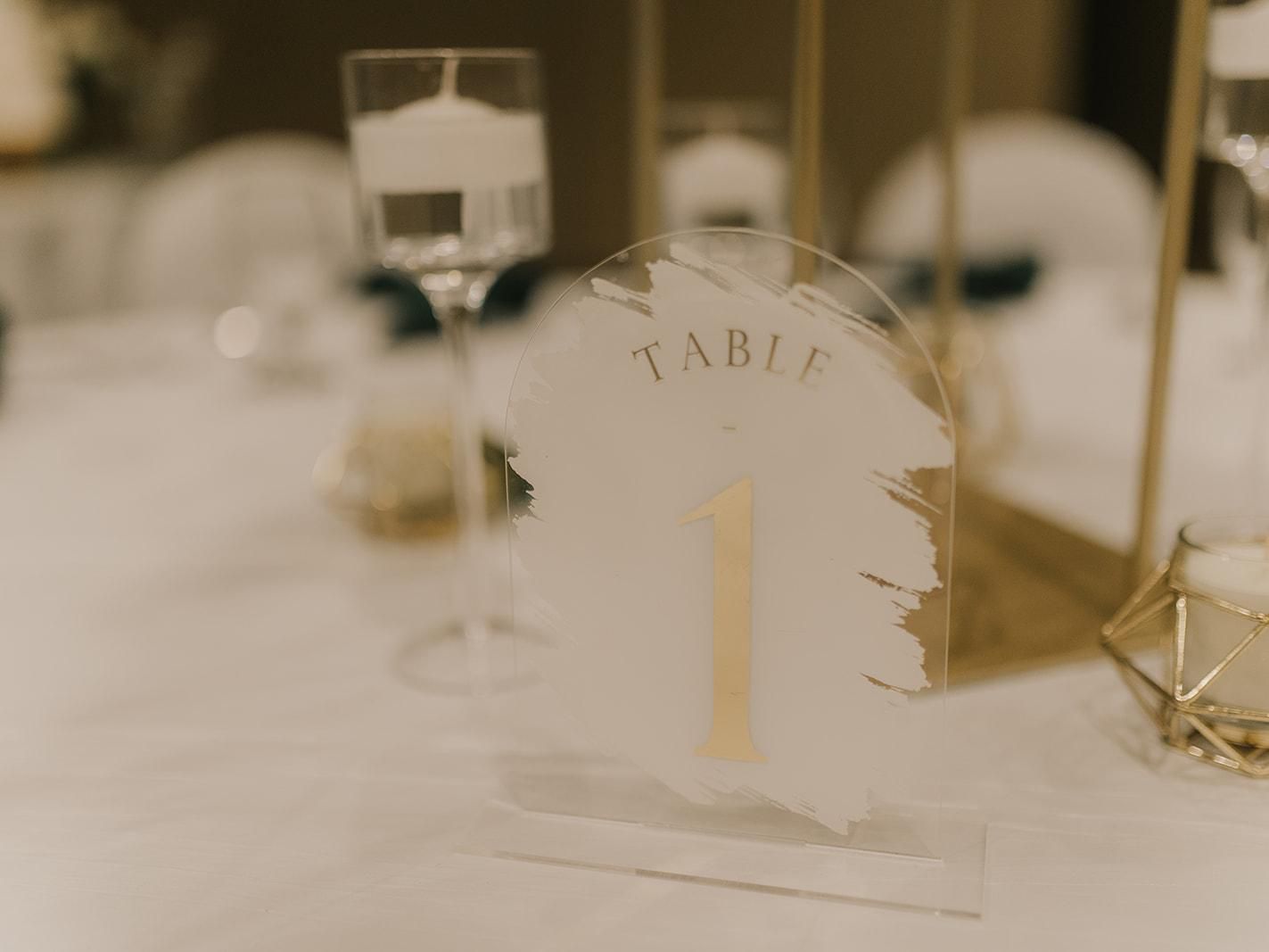 Ballroom table set up for event