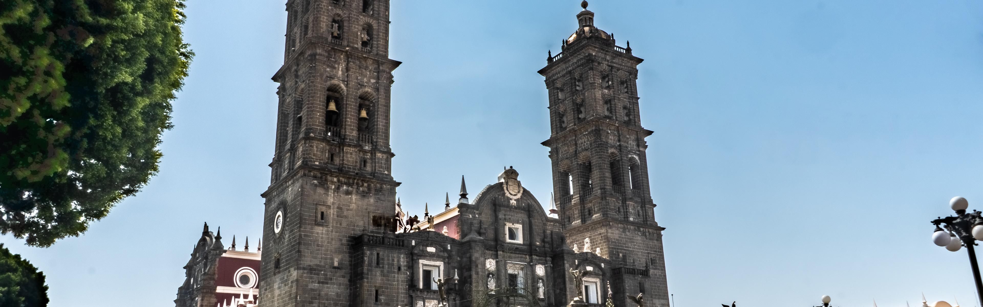Baroque grandeur rising above Puebla’s streets.