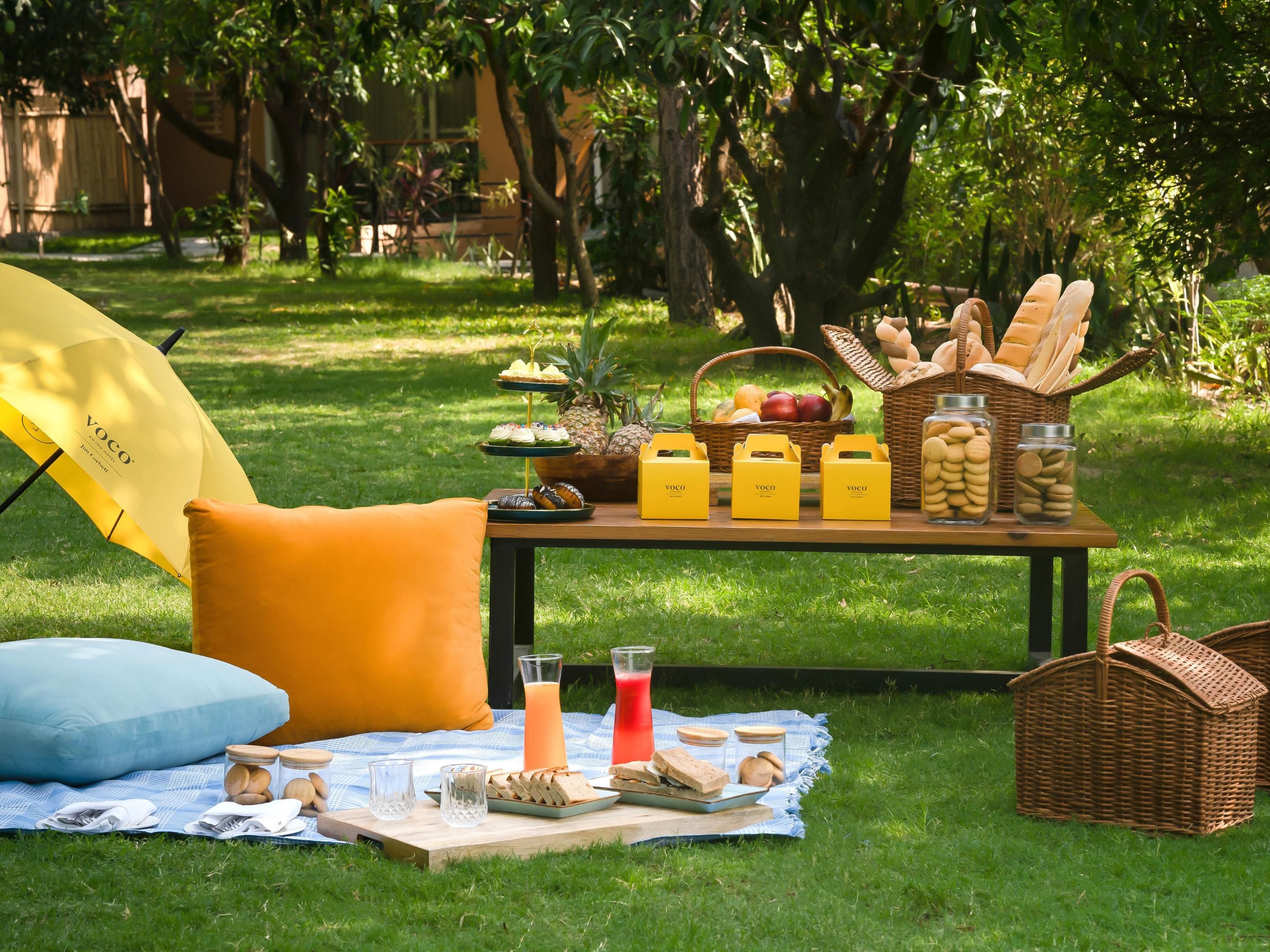 Escape into nature with a thoughtfully designed picnic experience in a secluded, scenic spot. Relax on plush seating as you indulge in a handpicked selection of sandwiches, artisanal cheeses, seasonal fruits, and refreshing beverages.