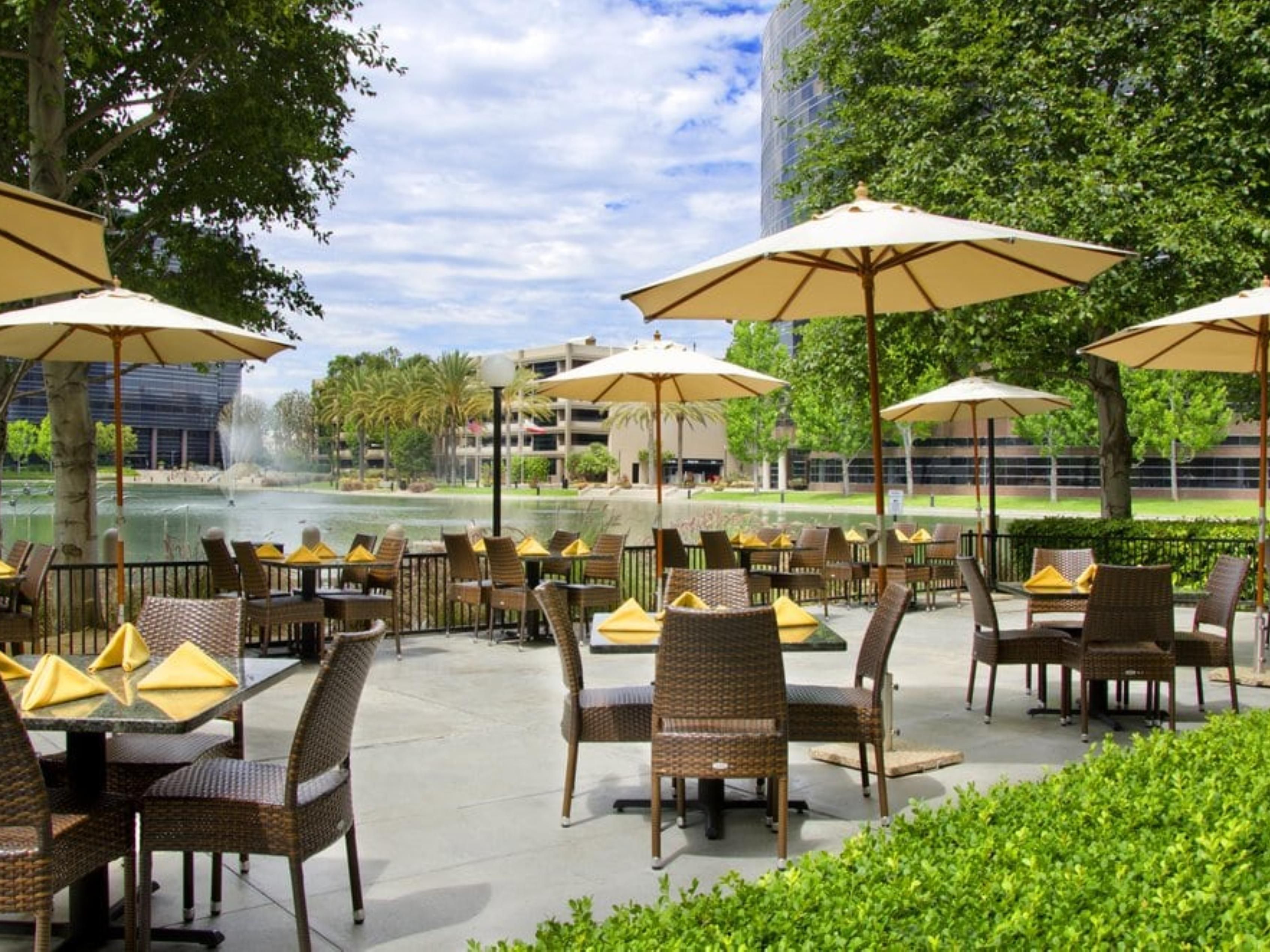 Relax lakeside: Enjoy serene views while dining on our cozy patio