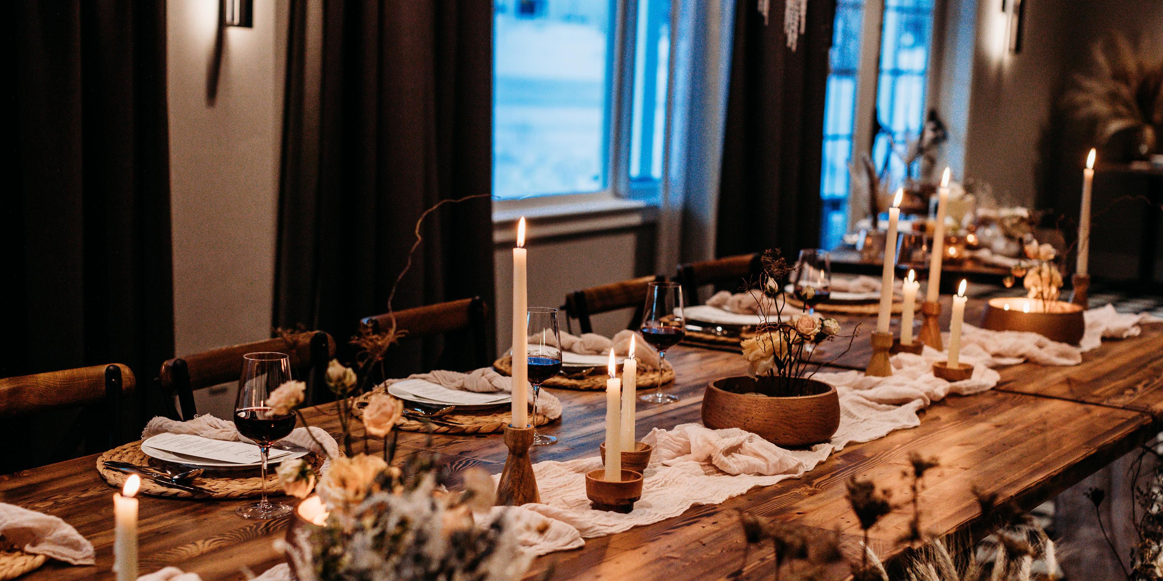 Fancy rustic table set up