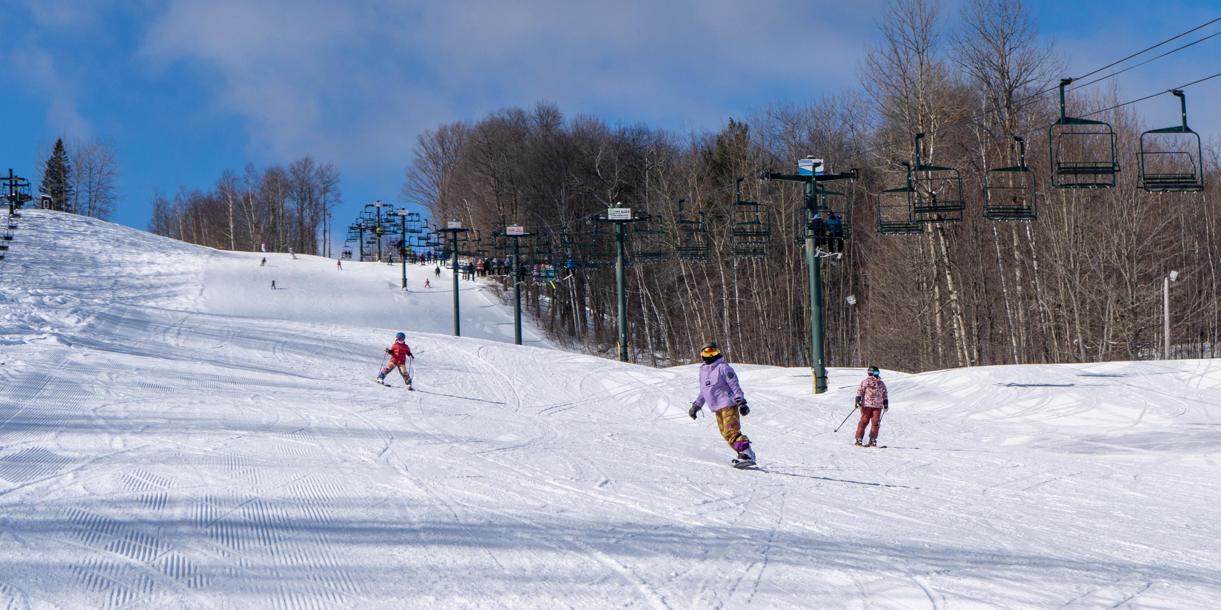 Skiers of all ages have fun