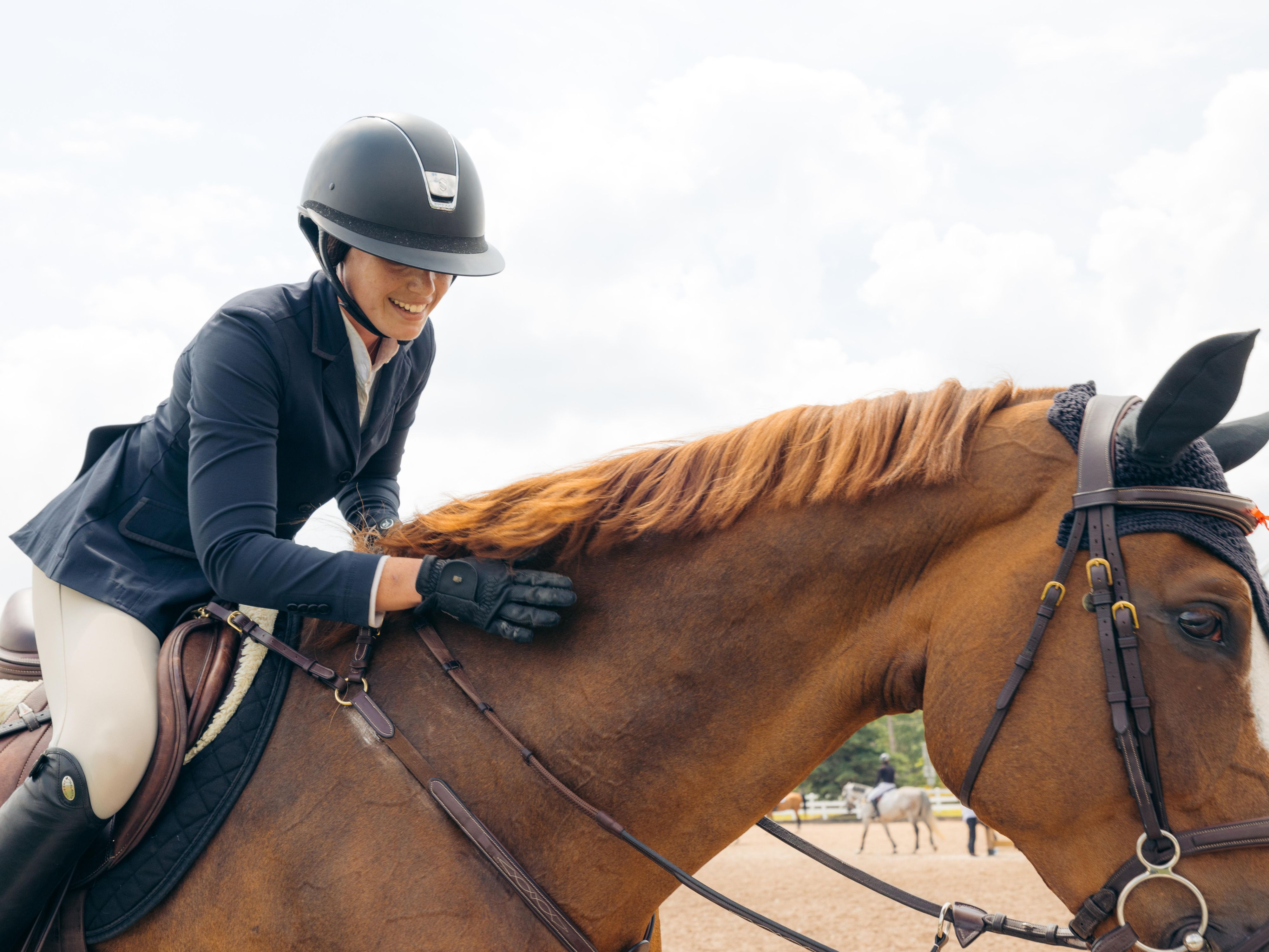 Horse competition in a festival