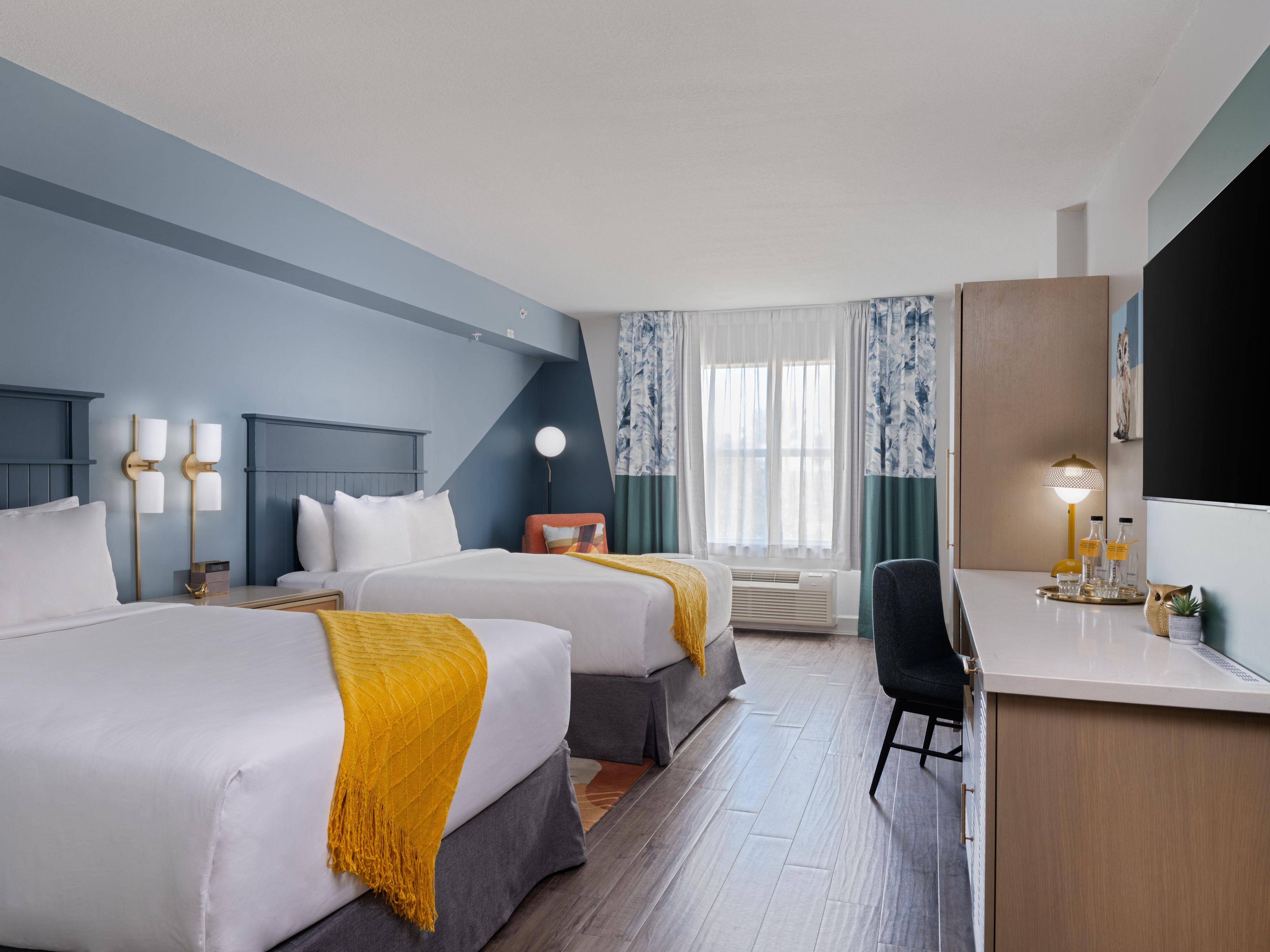 Relax in comfort in our newly renovated rooms with two queen beds.