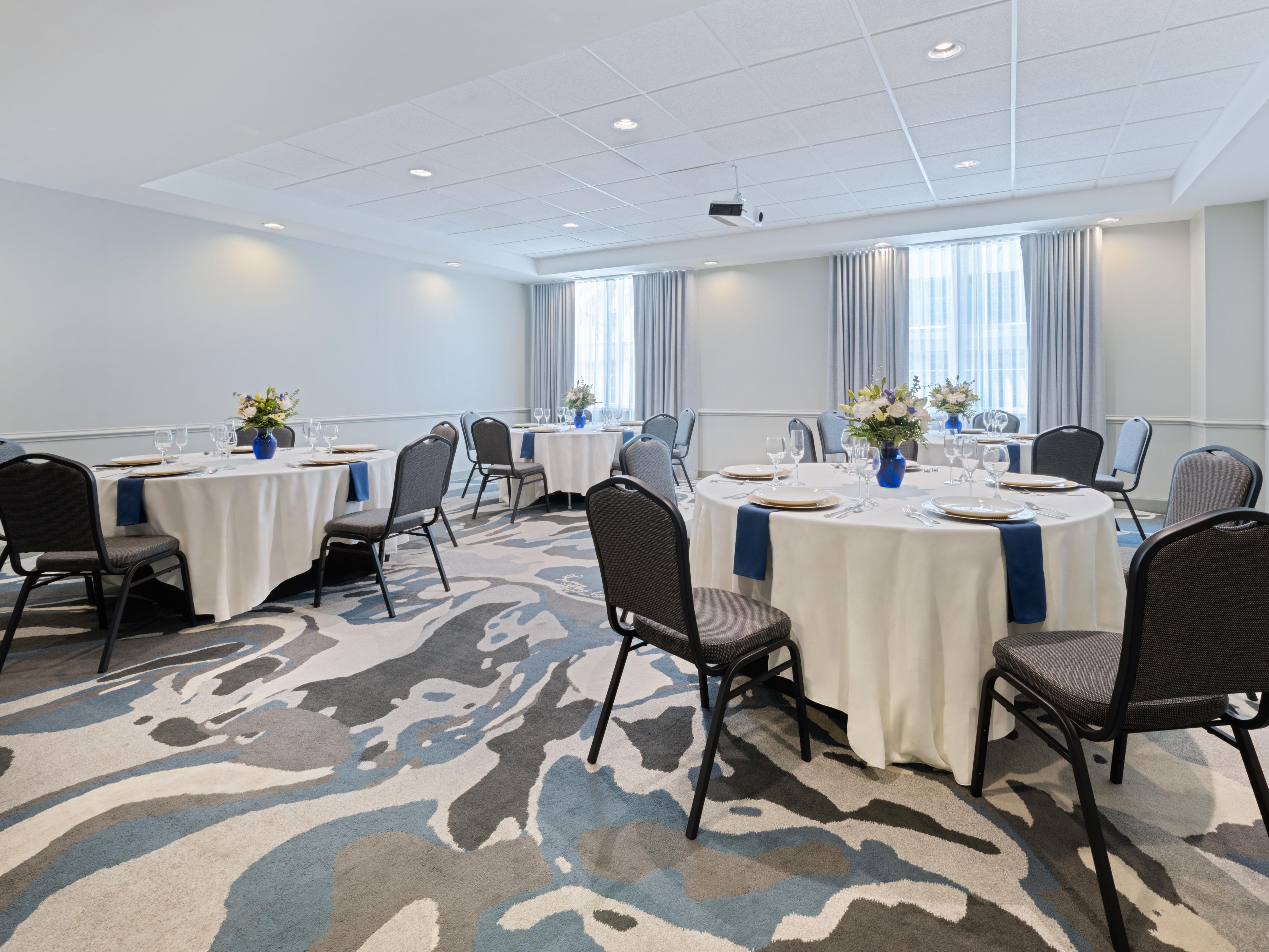 Event space with round tables