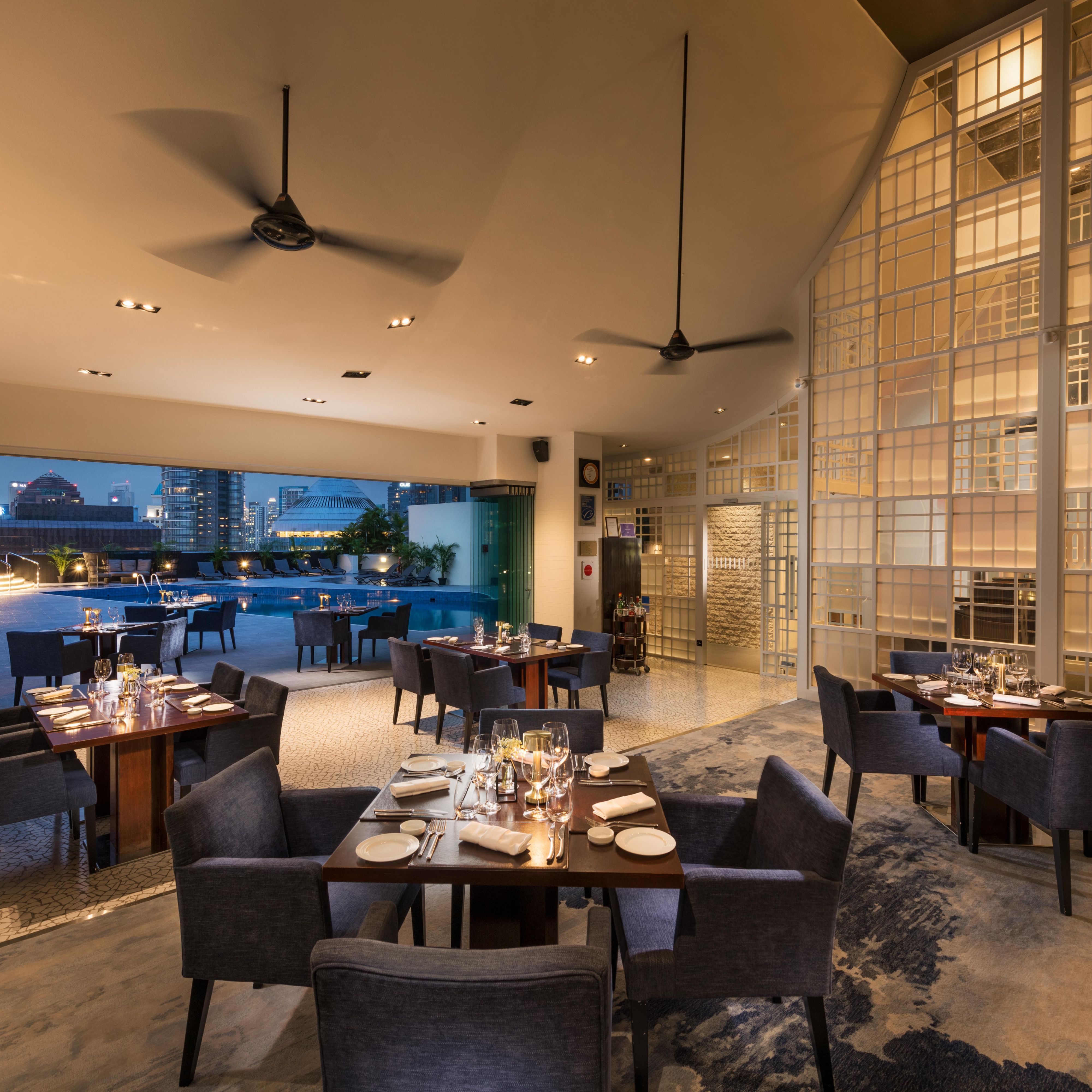Dine with views of the Orchard Road skyline from il Cielo