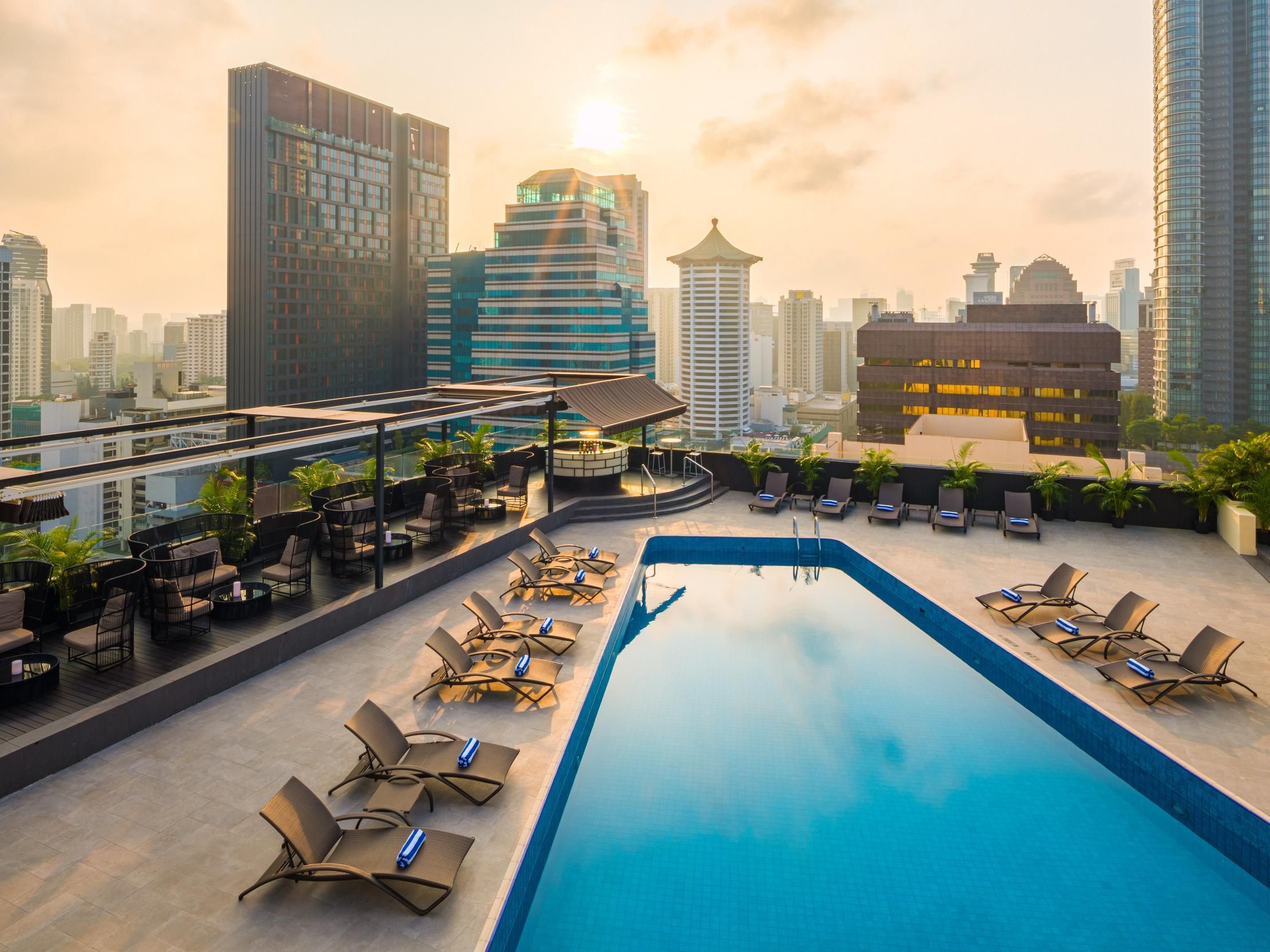 Watch the world go by at our rooftop pool on level 24.