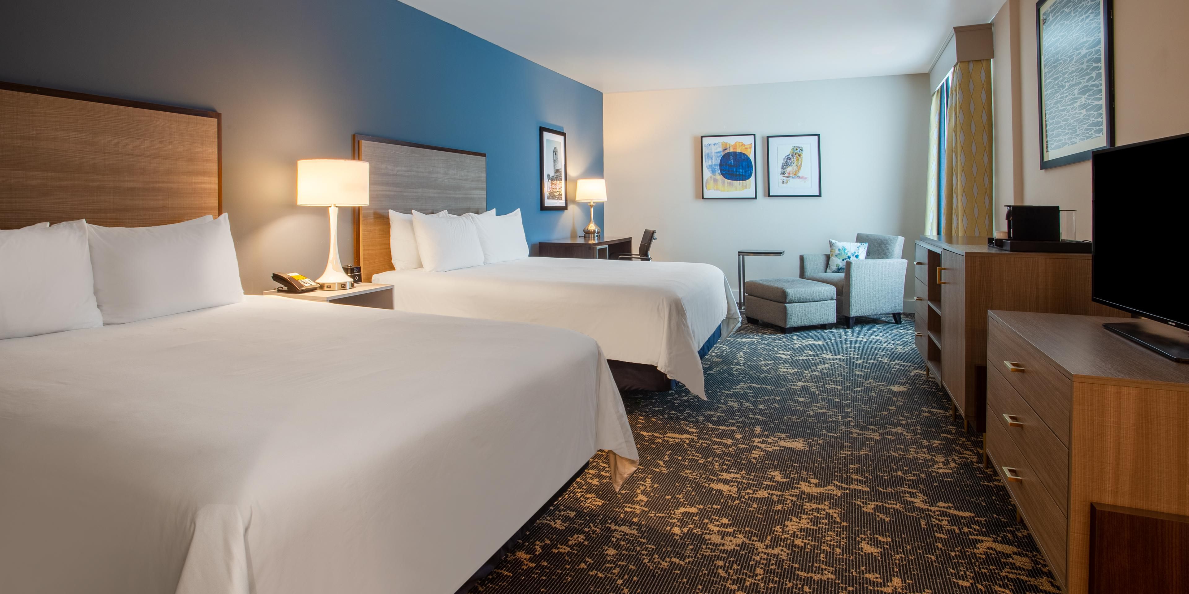 Enjoy extra space and roll-in shower in our accessible guestrooms.